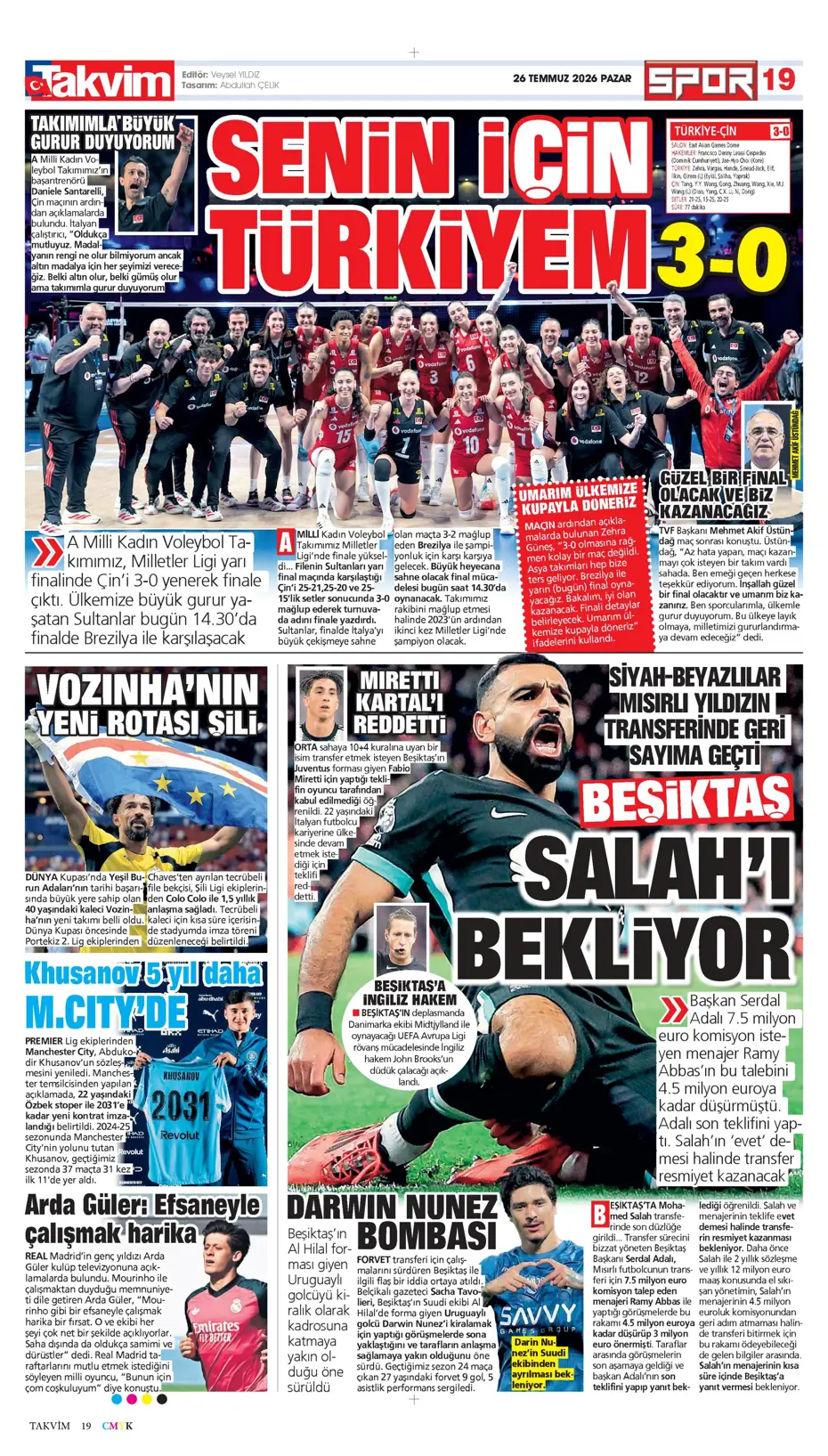 "Darwin Nunez geliyor" | Sporun manşetleri - 11