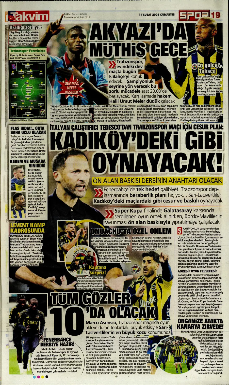 "Tedesco'dan Kerem Aktürkoğlu ve Musaba için flaş karar" | Sporun manşetleri - 13 "Tedesco'dan Kerem Aktürkoğlu ve Musaba için flaş karar" | Sporun manşetleri - 13