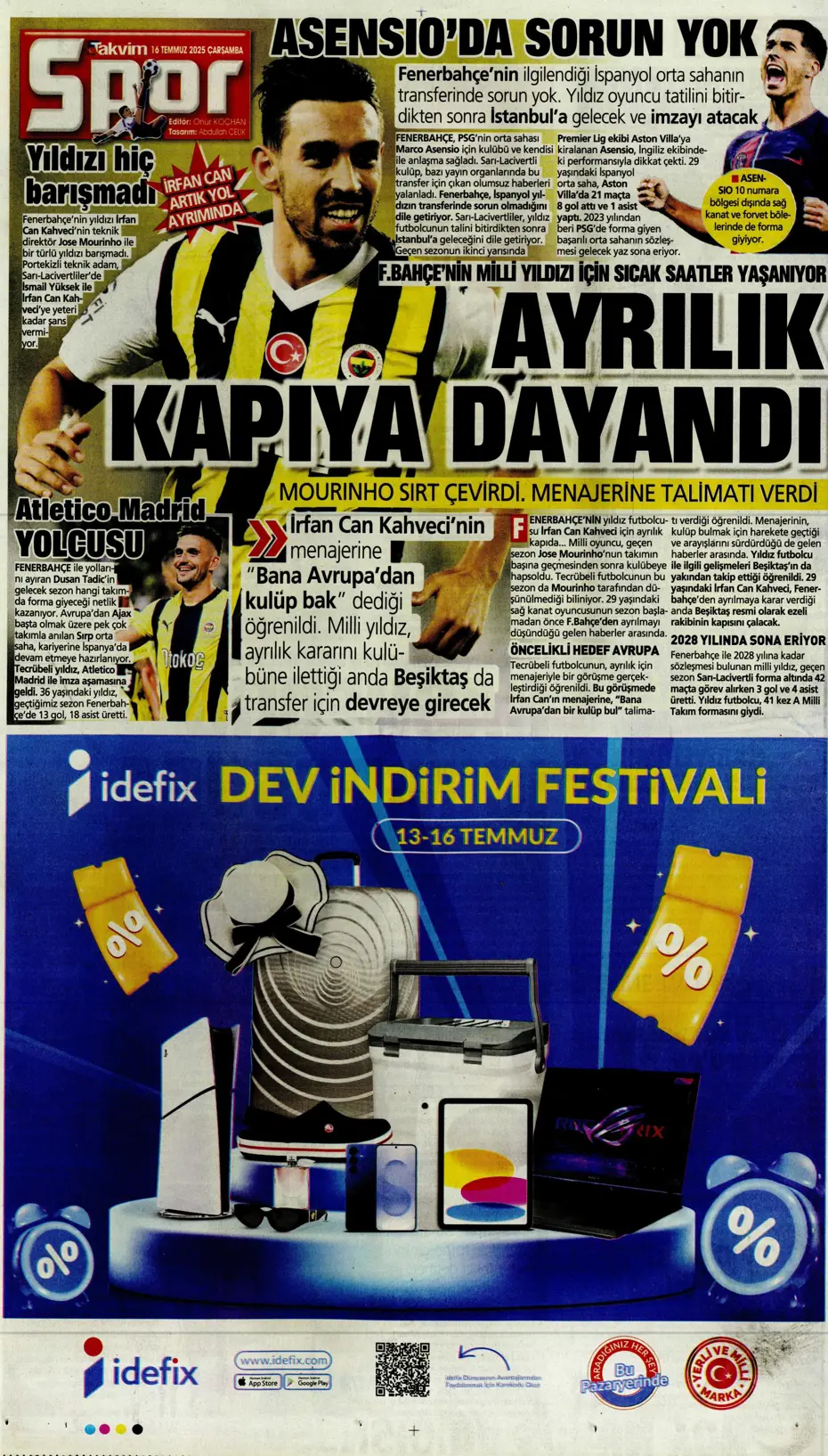 "Sofyan Amrabat'tan şok eden tavır" | Sporun manşetleri - 3