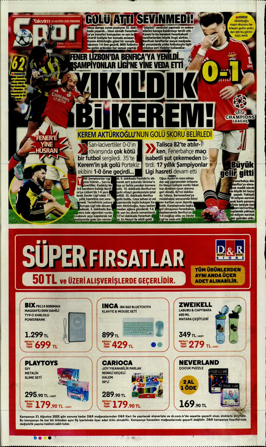"Kerem Fenerbahçe'yi de Mourinho'yu da bitirdi" | Sporun manşetleri - 3