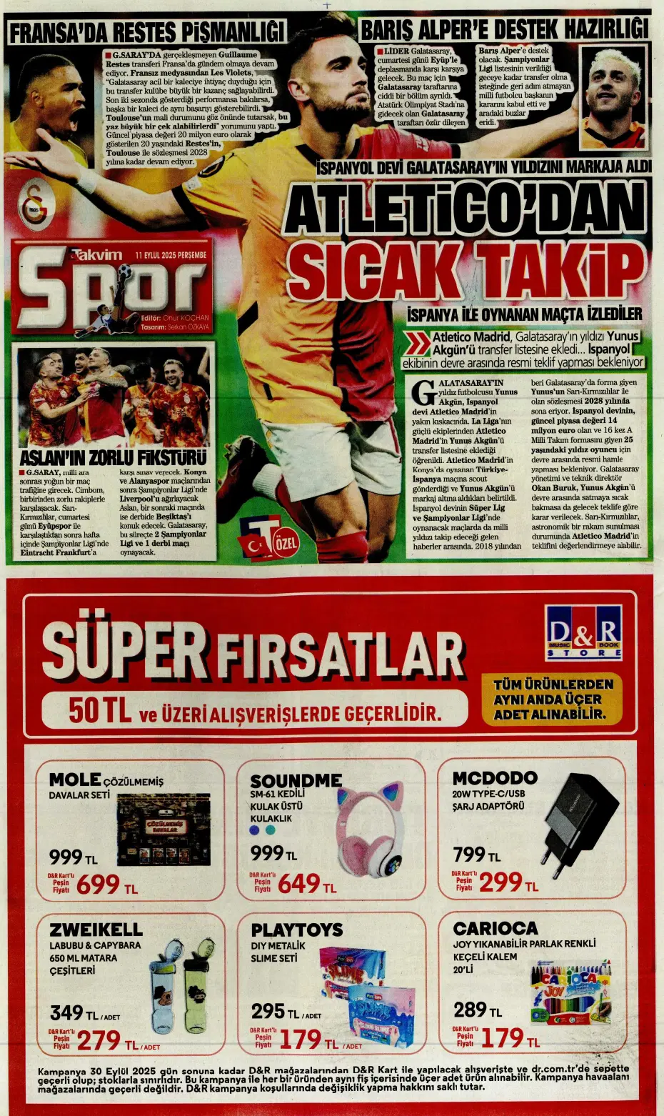 "Laporte ile mutlu son" | Sporun manşetleri - 3