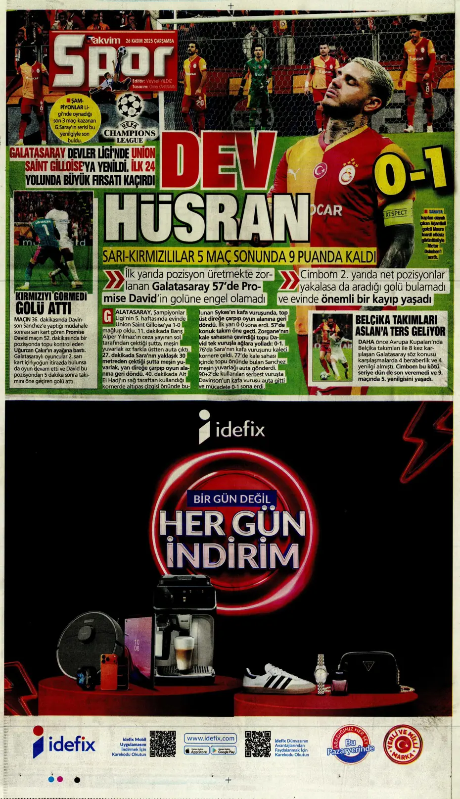 "Galatasaray Şampiyonlar Ligi'nde sakata geldi" | Sporun manşetleri - 3