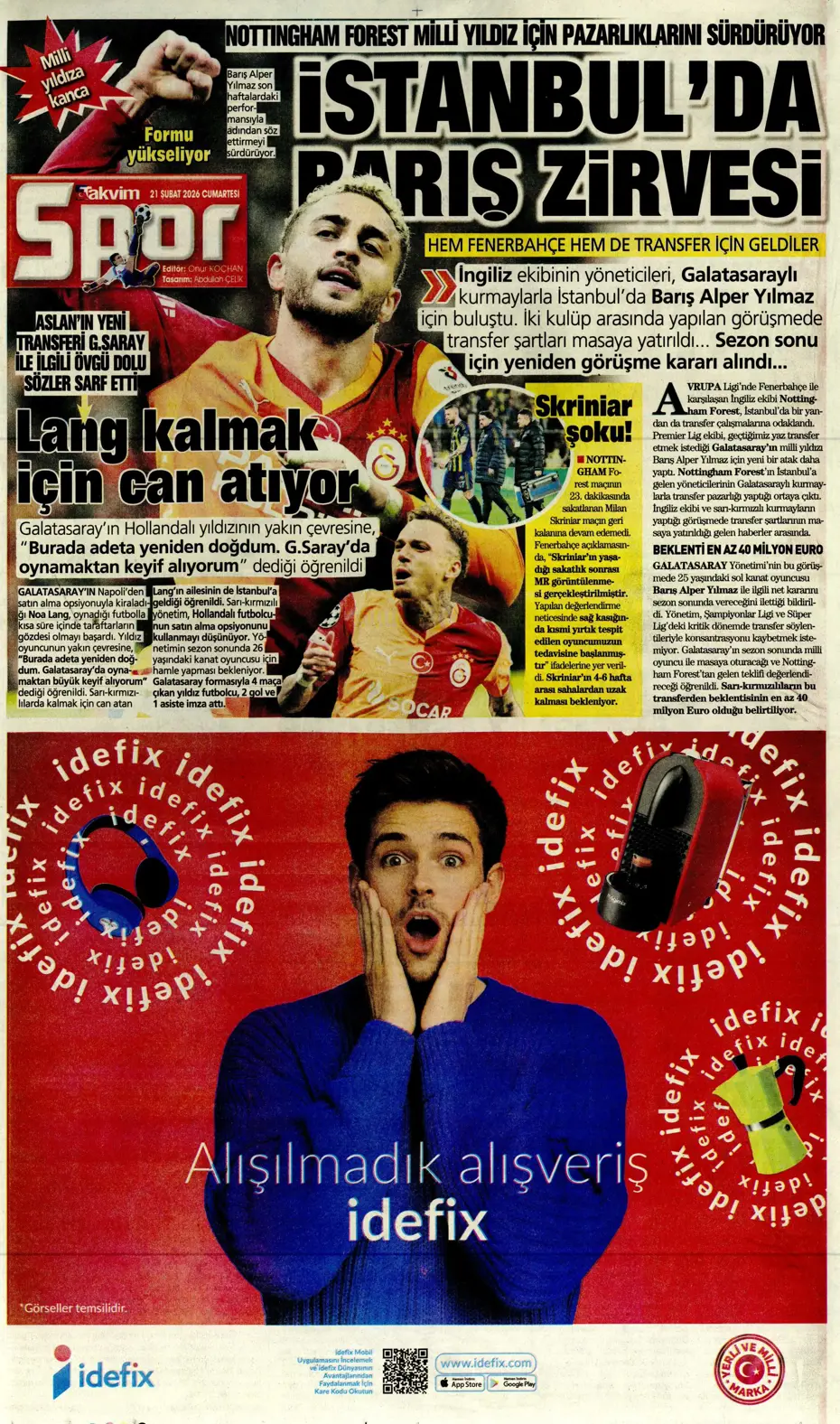 "İlk transfer Altay Bayındır" | Sporun manşetleri - 34