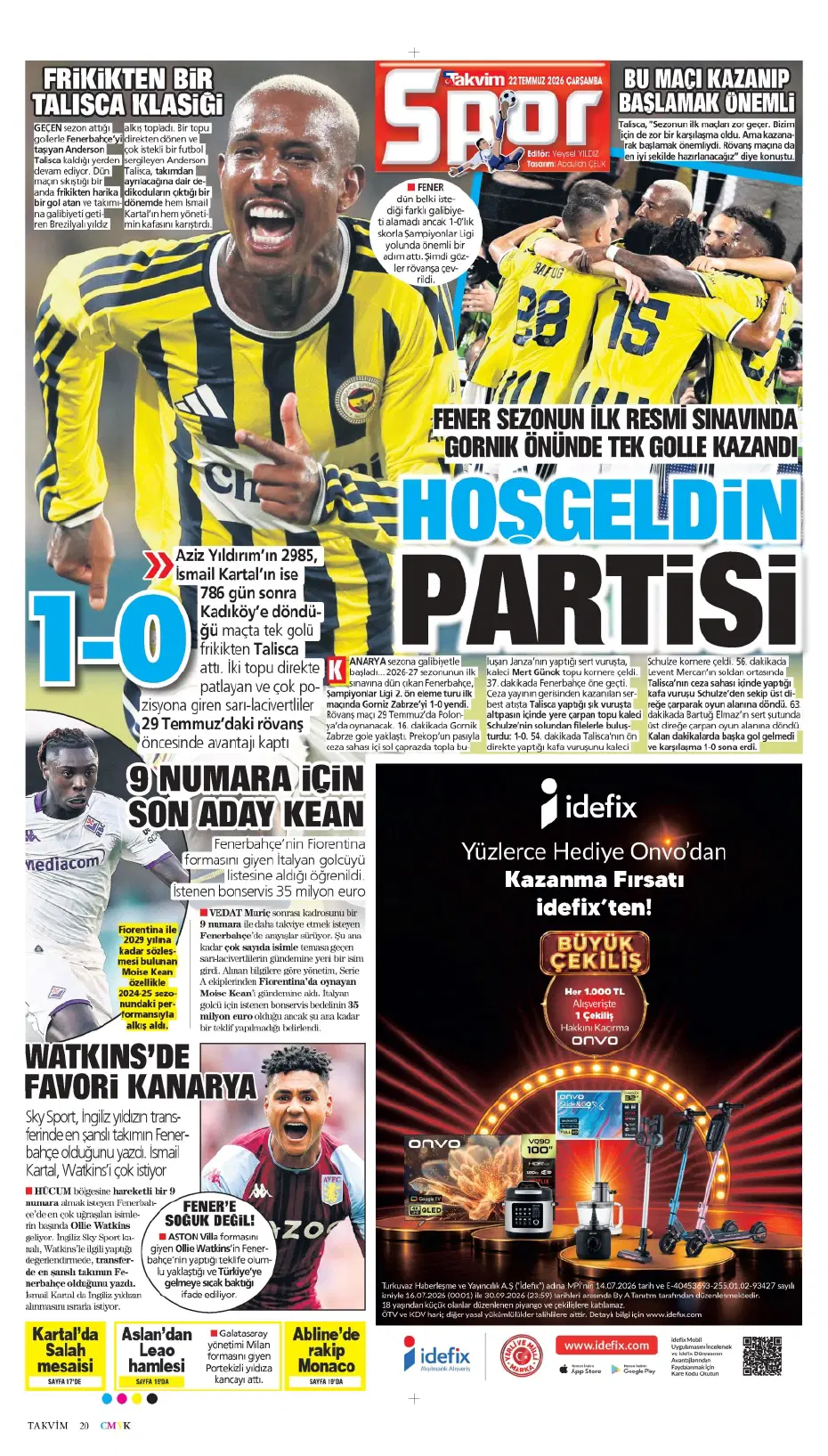 Ollie Watkins Fenerbahçe'ye geliyor | Sporun manşetleri - 24 Ollie Watkins Fenerbahçe'ye geliyor | Sporun manşetleri - 24