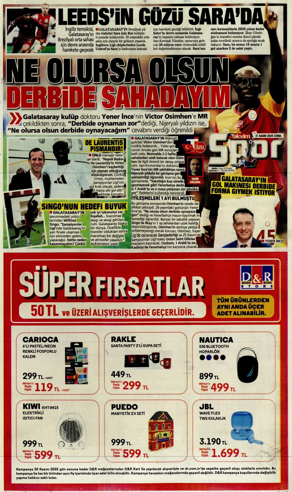 "Galatasaray'dan Rodrygo bombası" | Sporun manşetleri - 3