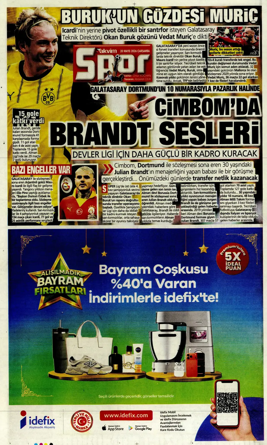 Conte yanında dünyaca ünlü yıldızı da Fenerbahçe'ye getiriyor | Sporun manşetleri - 28