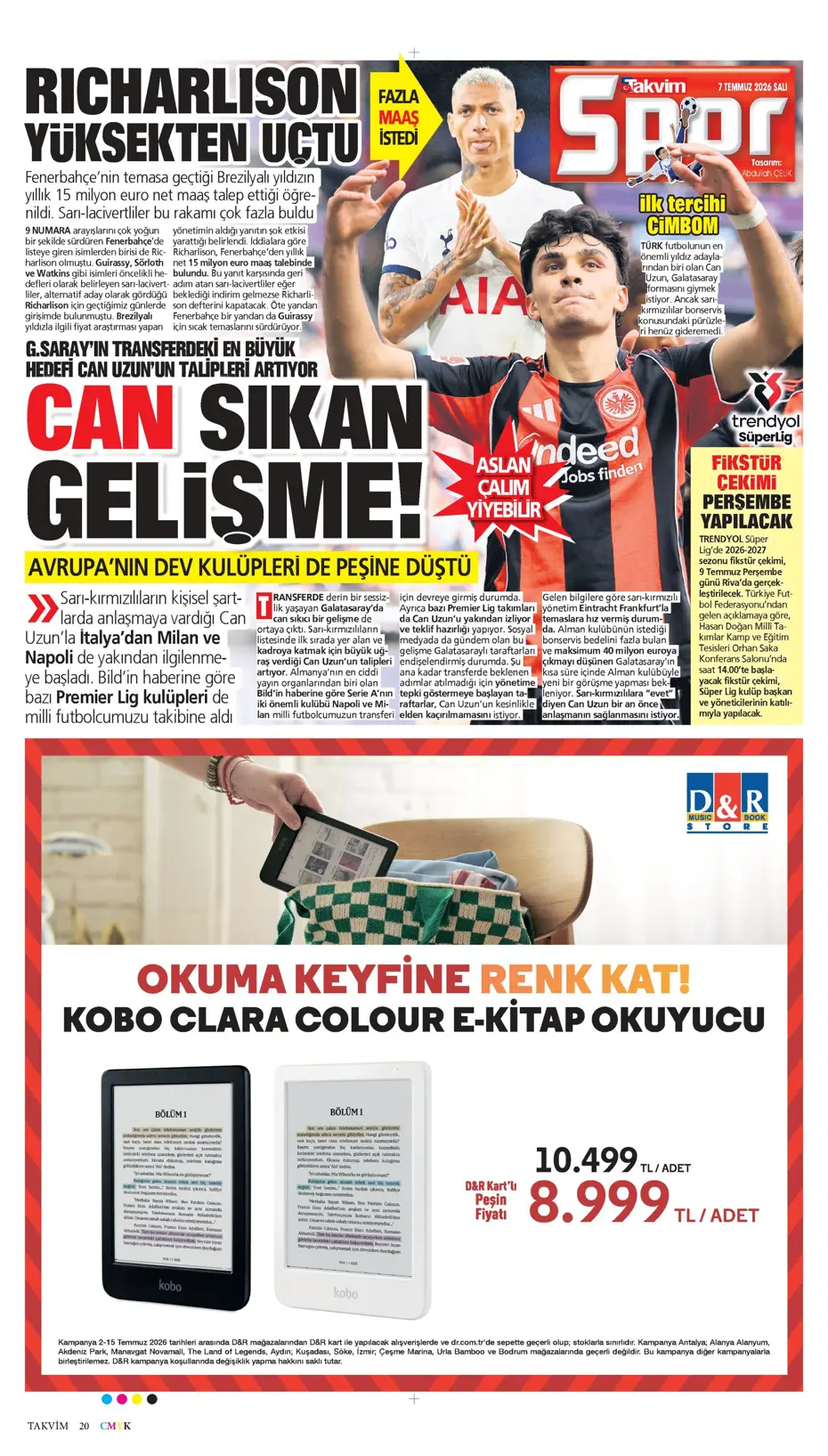 "Ve Greenwood, Fenerbahçe'de" | Sporun manşetleri - 26