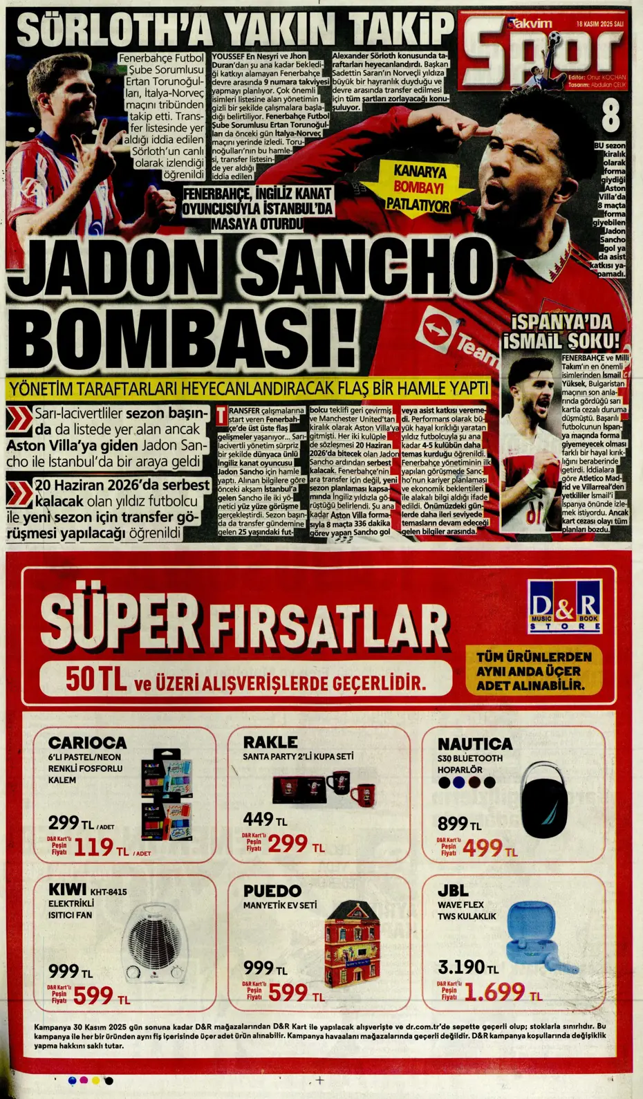 "Fenerbahçe'ye Diego Carlos piyangosu vurdu" | Sporun manşetleri - 3