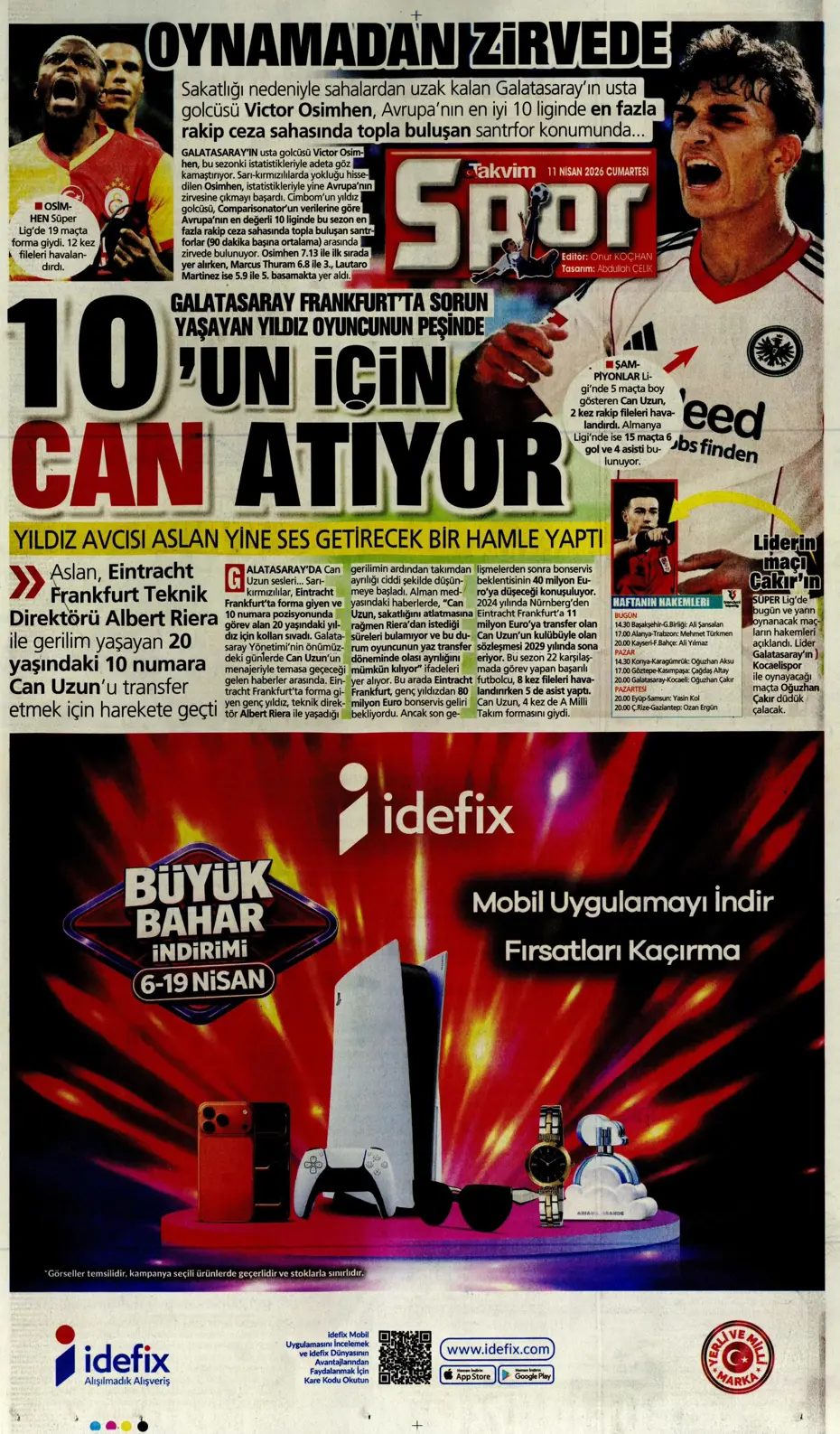 "Devler Osimhen için sırada" | Sporun manşetleri - 43