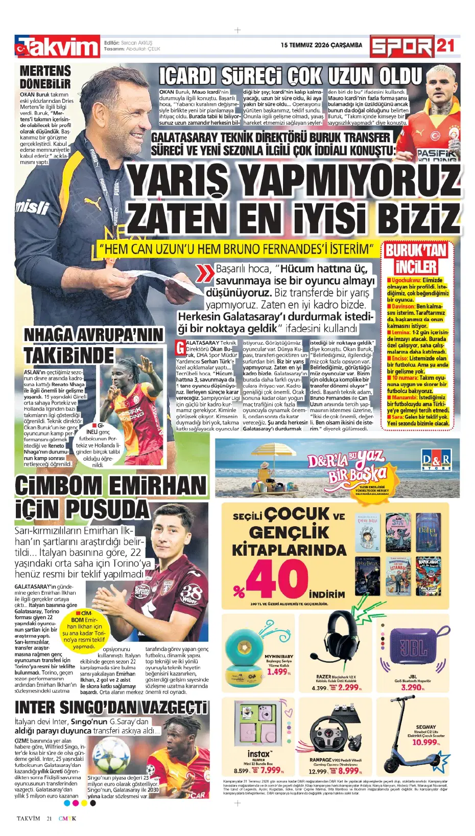 "Sıra geldi Rashford'a" | Sporun manşetleri - 20
