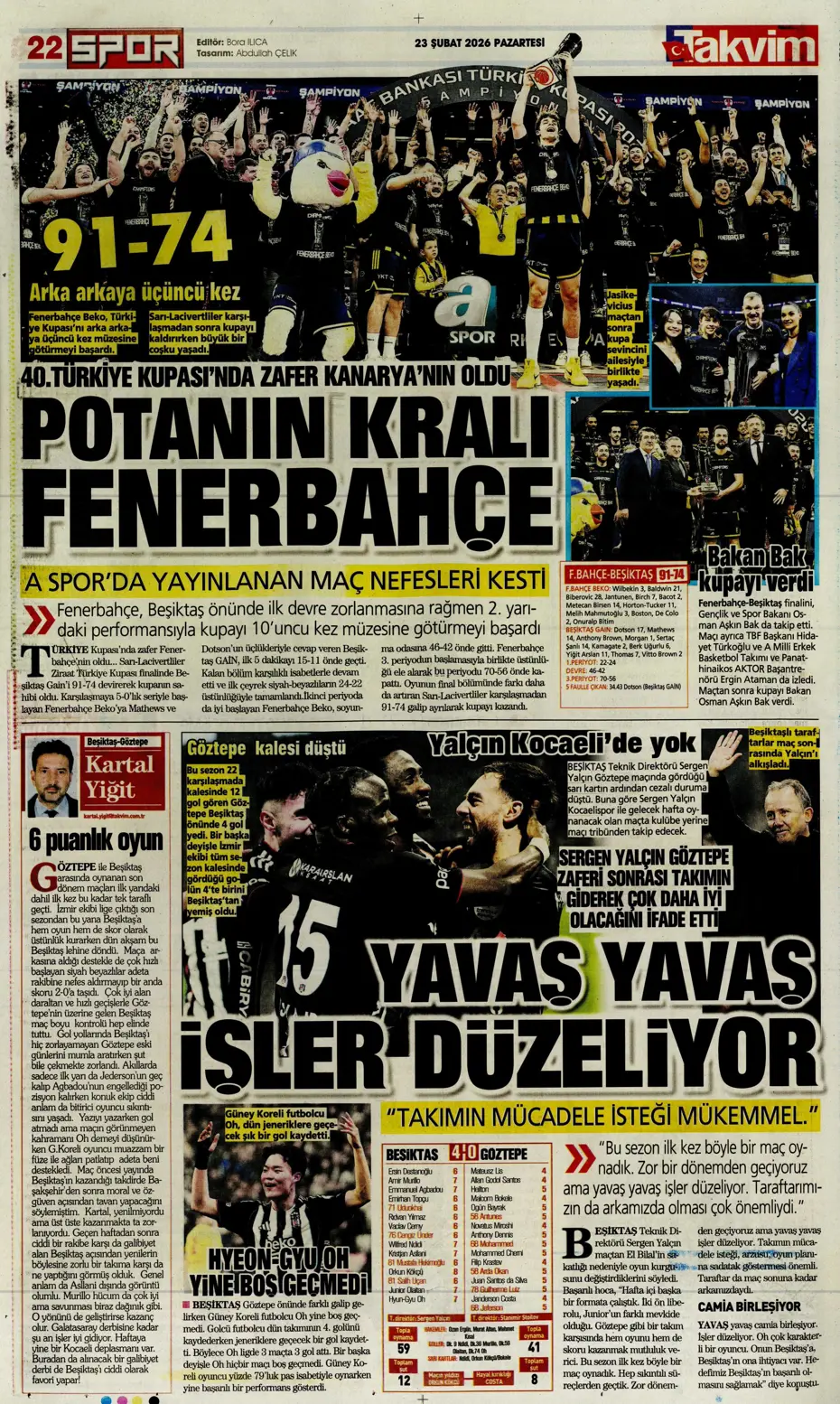 "Fenerbahçe'ye Galatasaray dopingi: Whatsapp grubunda bayram havası" | Sporun manşetleri - 26 "Fenerbahçe'ye Galatasaray dopingi: Whatsapp grubunda bayram havası" | Sporun manşetleri - 26