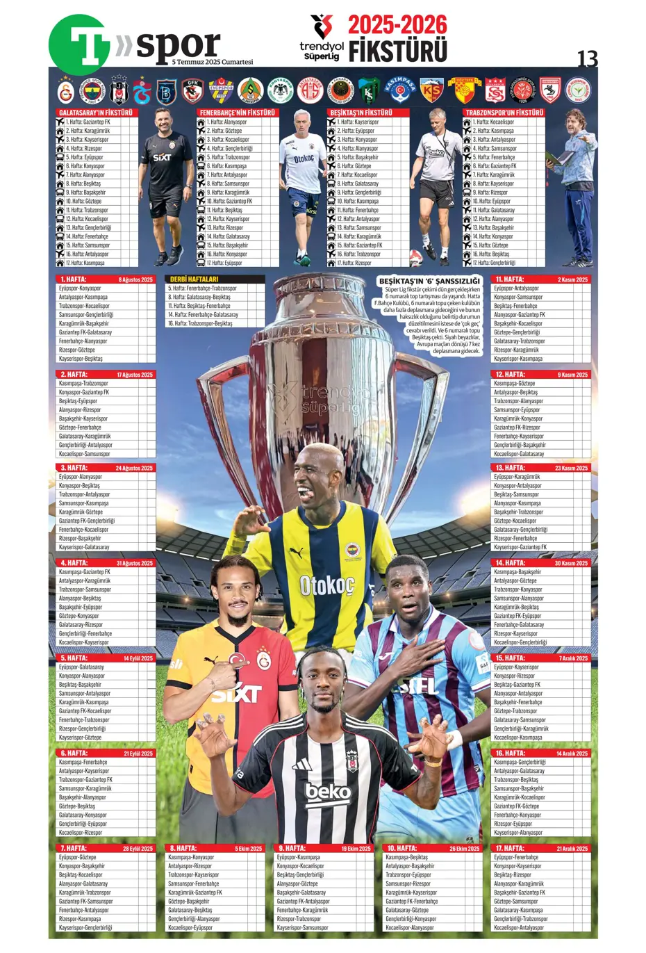 "Orkun Kökçü kararını verdi" | Sporun manşetleri (5 Temmuz 2025) - 3