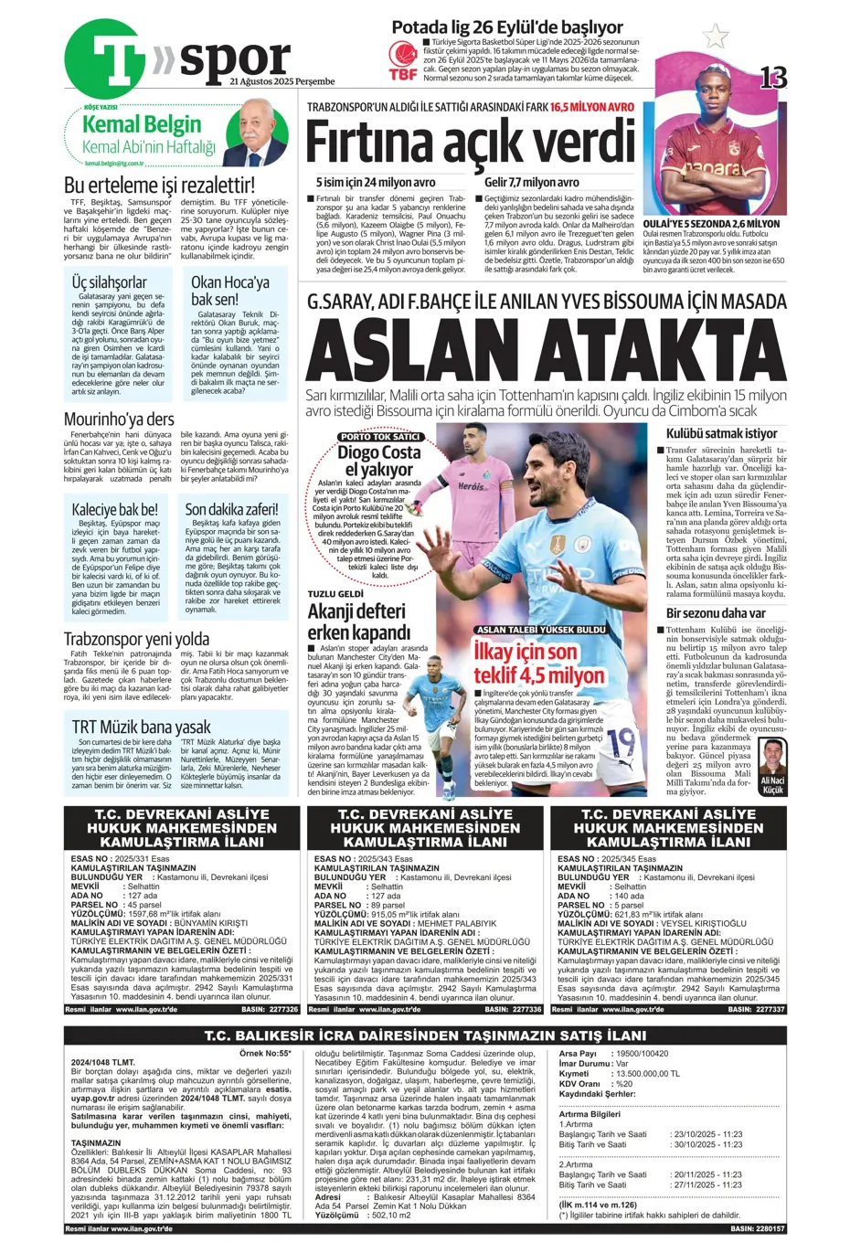"Benfica'yı Kadıköy'de salladık ama yıkamadık" | Sporun manşetleri - 3