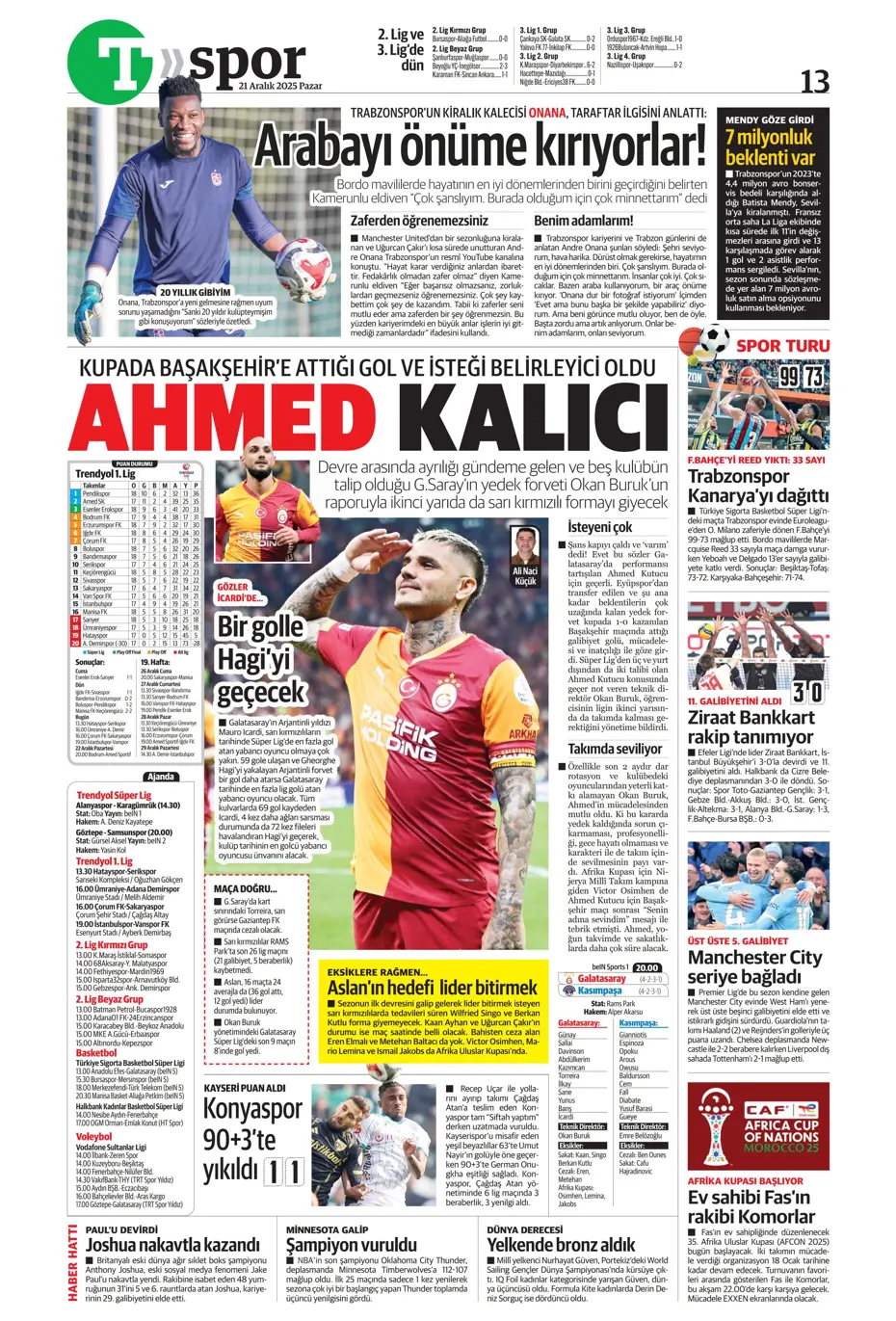 "Transferde Yusuf Sarı bombası" | Sporun manşetleri - 19