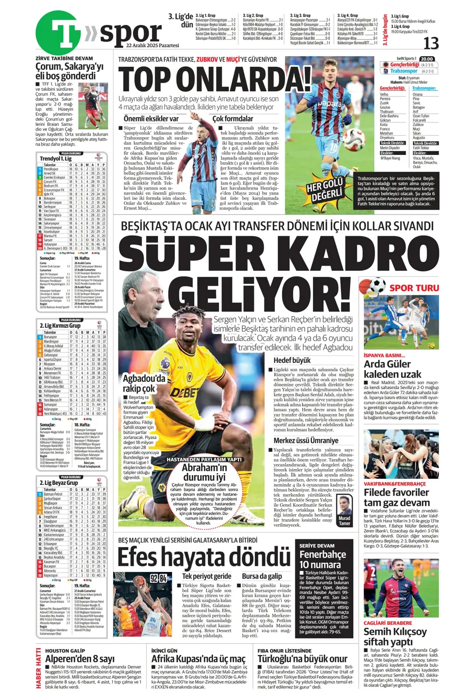 "Fenerbahçe'de 2 isim takımdan ayrılıyor: 35 milyon euro" | Sporun manşetleri - 17