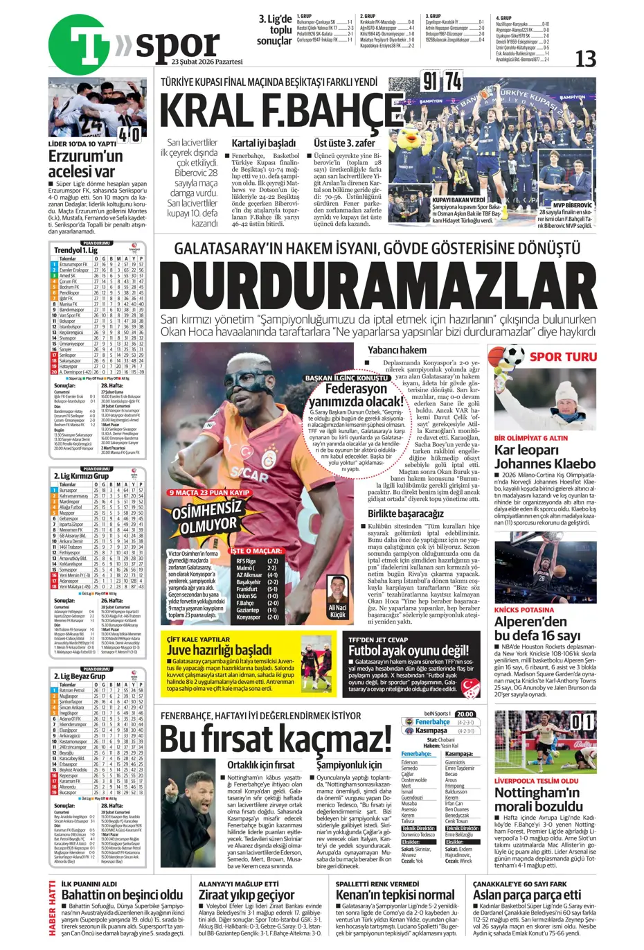 "Fenerbahçe'ye Galatasaray dopingi: Whatsapp grubunda bayram havası" | Sporun manşetleri - 16 "Fenerbahçe'ye Galatasaray dopingi: Whatsapp grubunda bayram havası" | Sporun manşetleri - 16