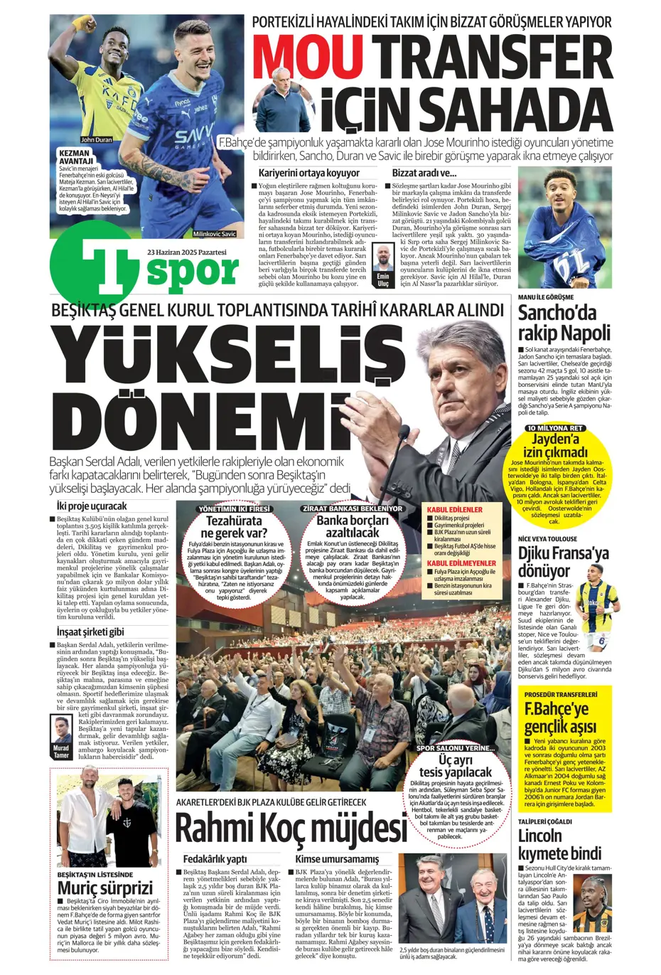 "Fenerbahçe'den Jadon Sancho bombası" | Sporun manşetleri - 2