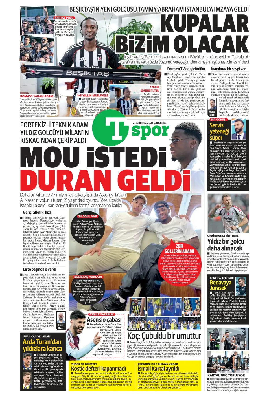 "Osimhen'de geri sayım" | Sporun manşetleri - 2