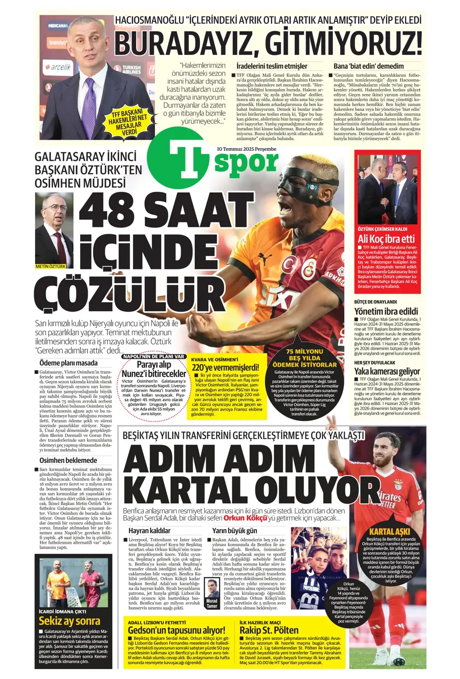 "Fenerbahçe'den Kerem Aktürkoğlu bombası" | Sporun manşetleri - 2