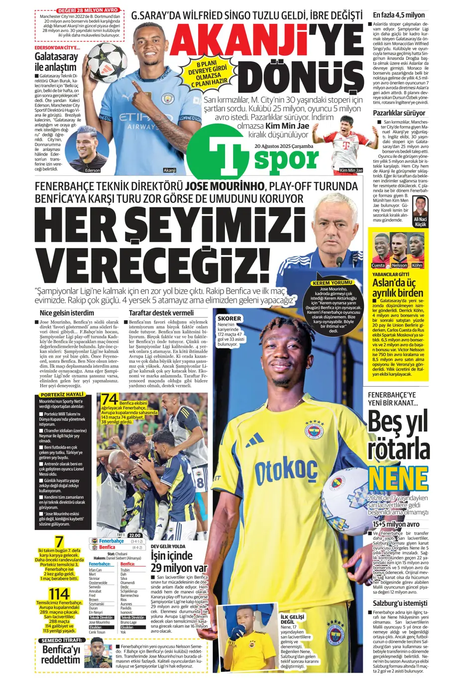 "Fenerbahçe'den Nene sonrası bir transfer daha" | Sporun manşetleri - 2