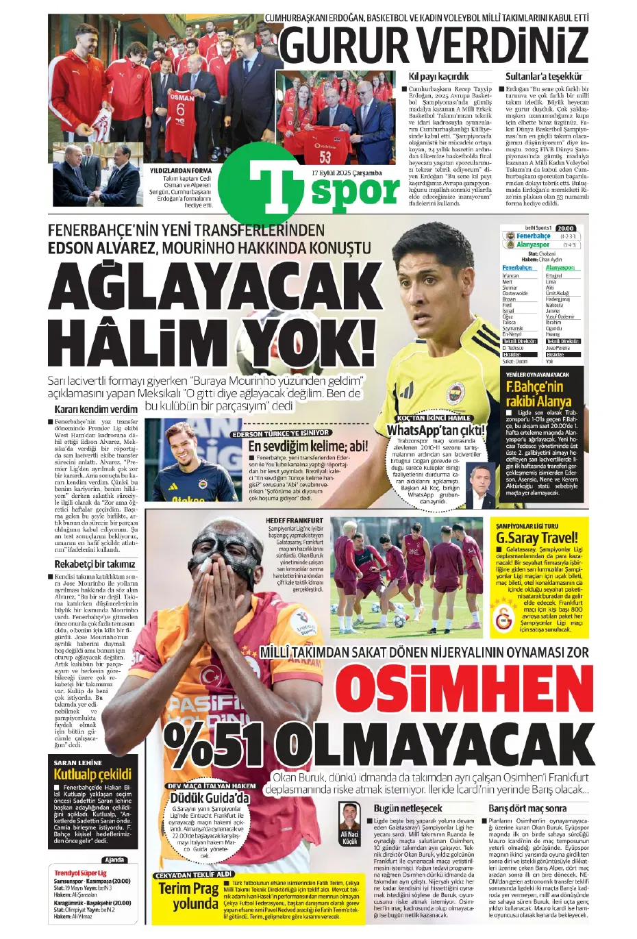 "Okan Buruk'un İlkay-Sane planı" | Sporun manşetleri - 2