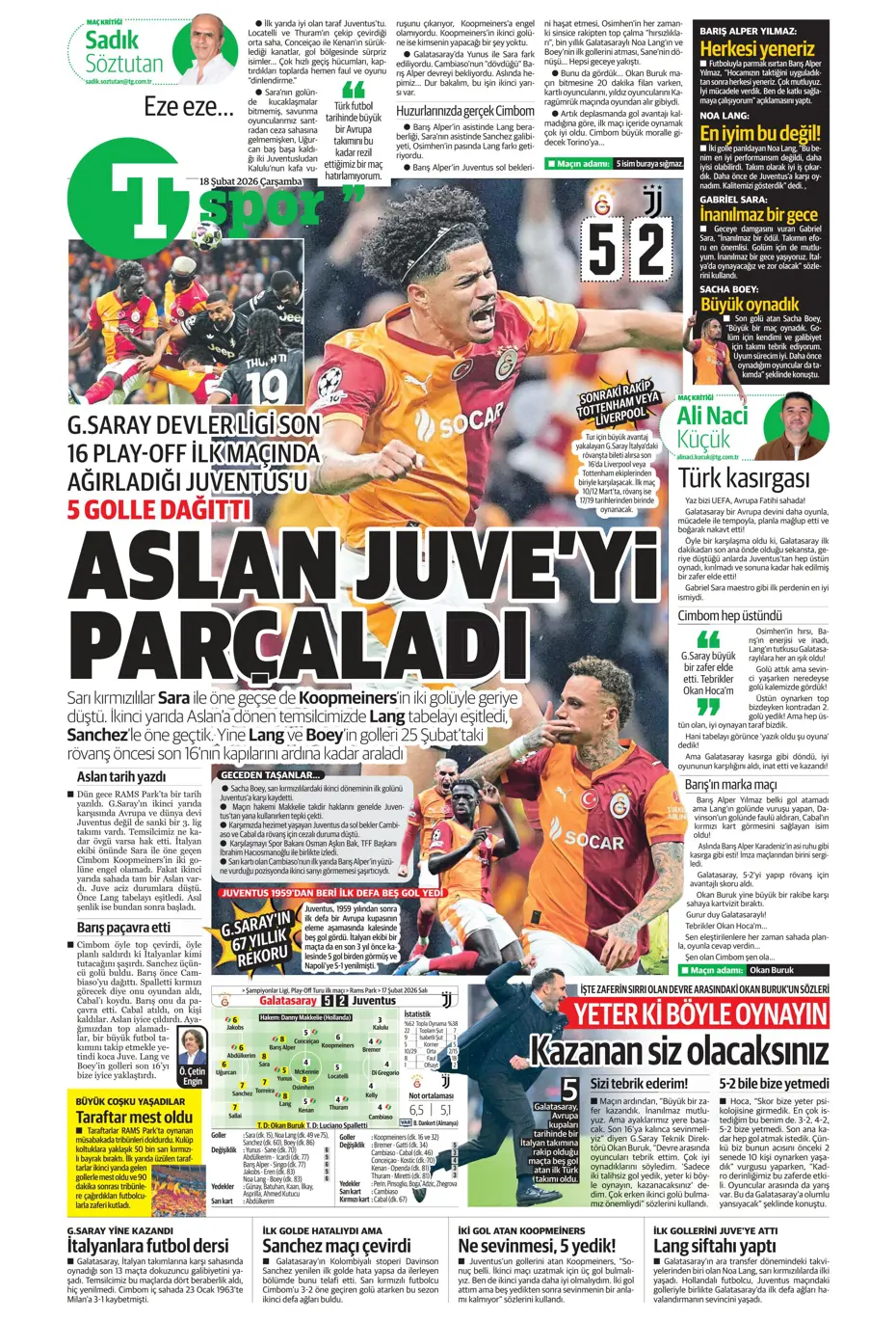 "Aslan Juve'yi perişan etti" | Sporun manşetleri - 19