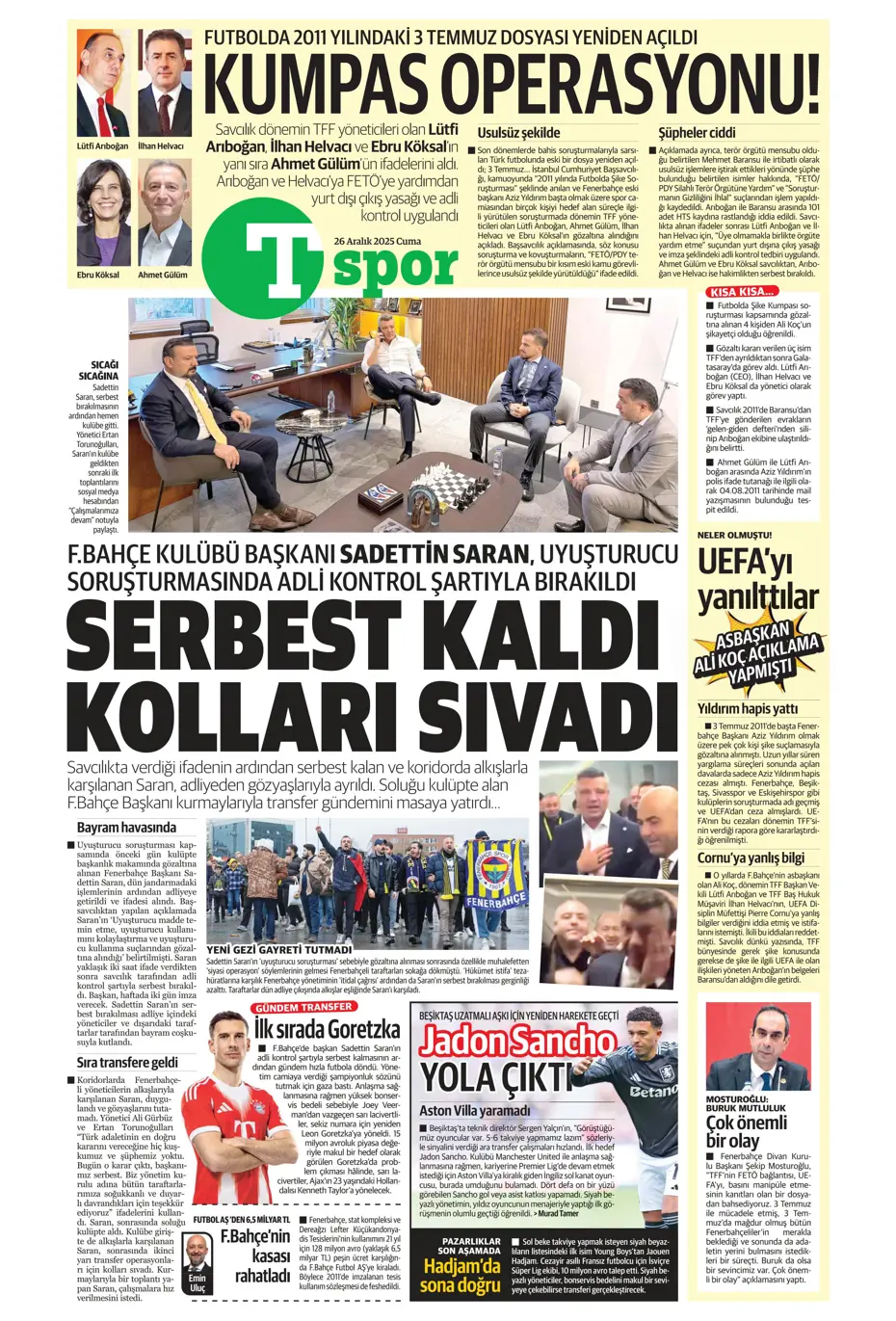 "Kerem Aktürkoğlu'na beklenmedik talip çıktı" | Sporun manşetleri - 31