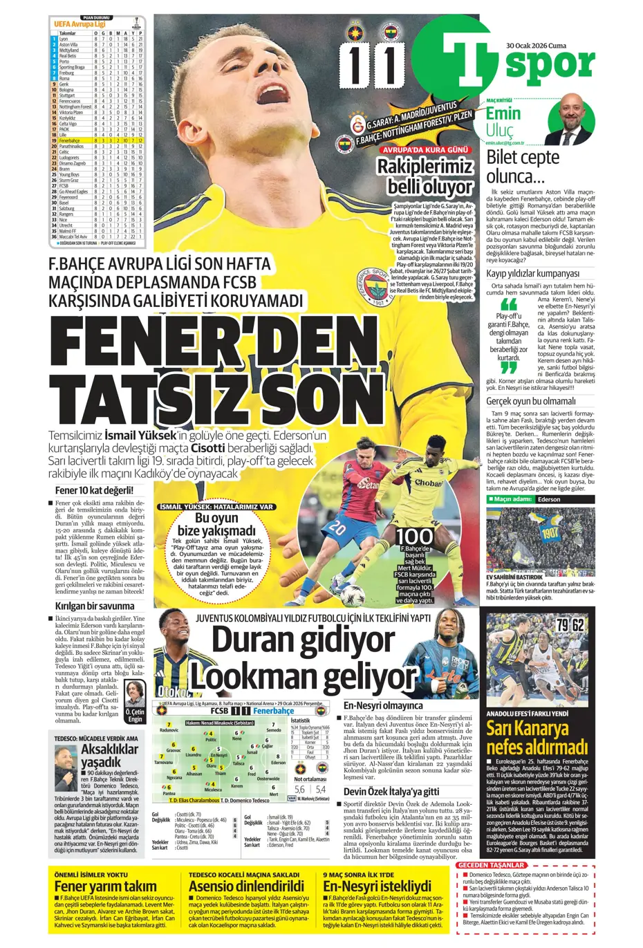 "Galatasaray'ın Gueye transferi tamam" | Sporun manşetleri - 26