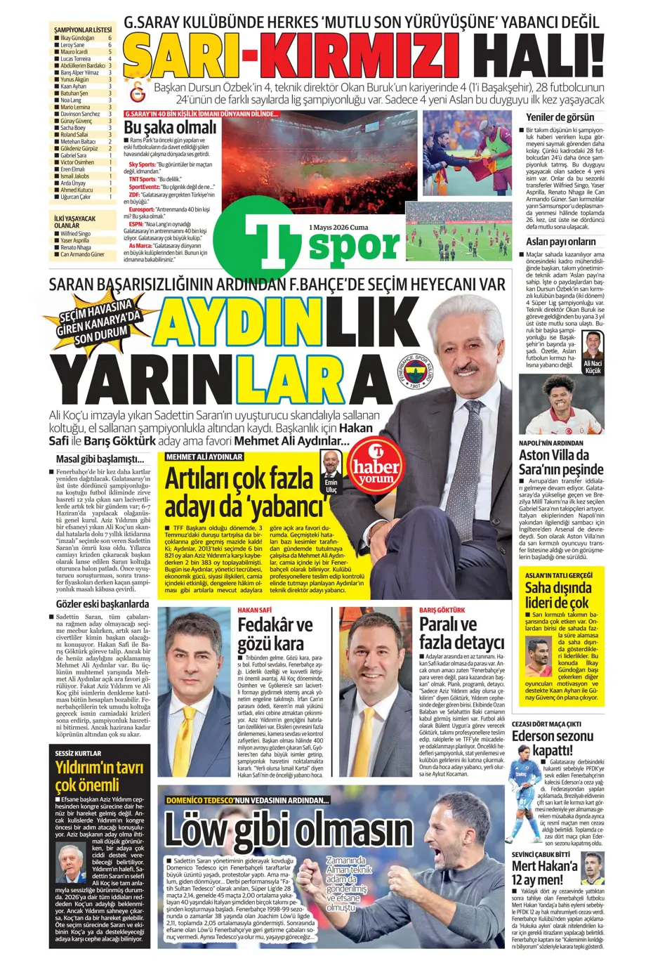 Fenerbahçe'den Salah bombası: Görüşme yapıldı | Sporun manşetleri - 26 Fenerbahçe'den Salah bombası: Görüşme yapıldı | Sporun manşetleri - 26