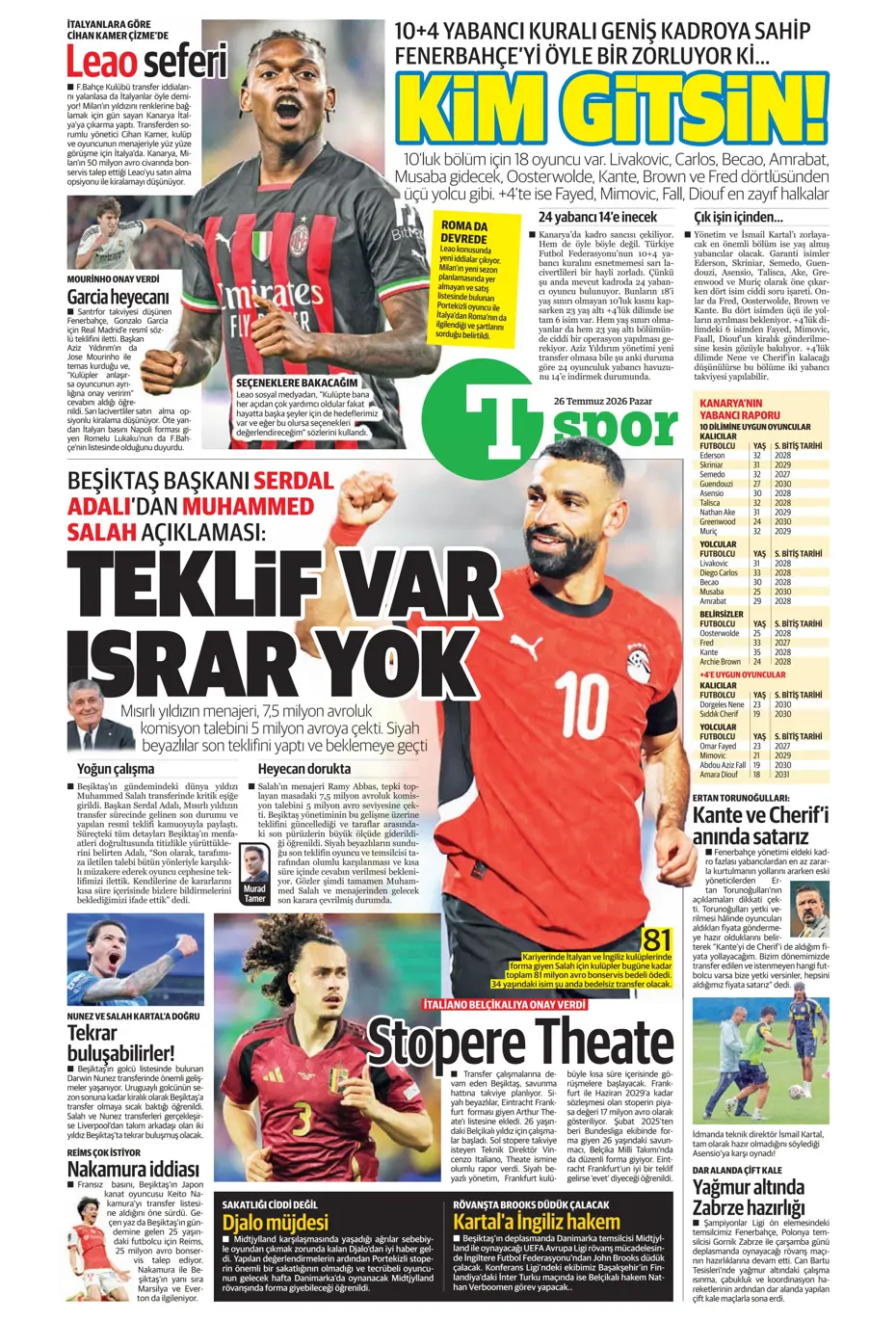 "Darwin Nunez geliyor" | Sporun manşetleri - 19