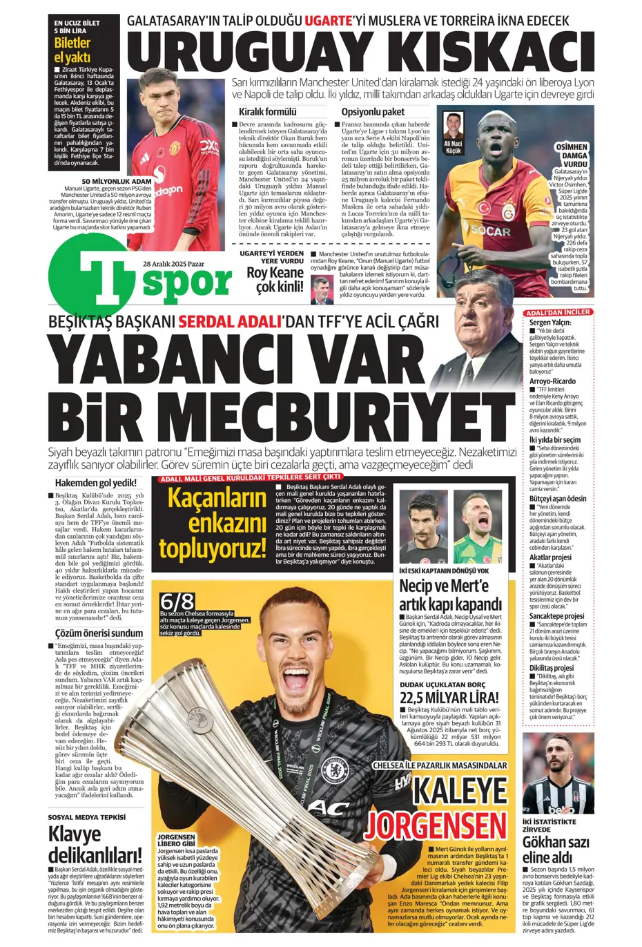 "Fenerbahçe'ye Szymanski piyangosu: Kabul ettiler" | Sporun manşetleri - 25 "Fenerbahçe'ye Szymanski piyangosu: Kabul ettiler" | Sporun manşetleri - 25