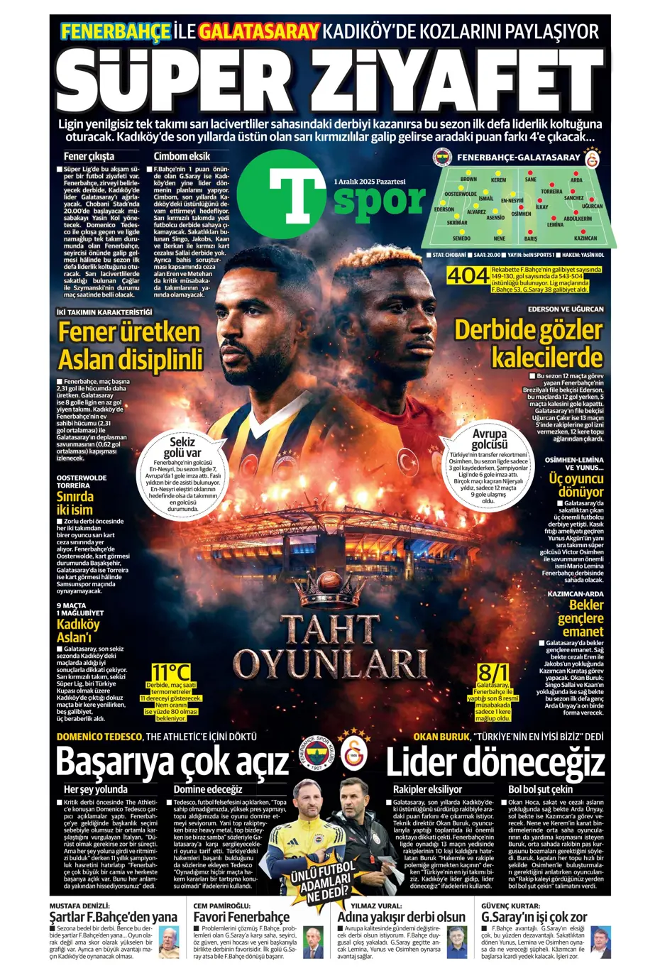 "Kadıköy'de 30 milyarlık dev buluşma" | Sporun manşetleri - 2