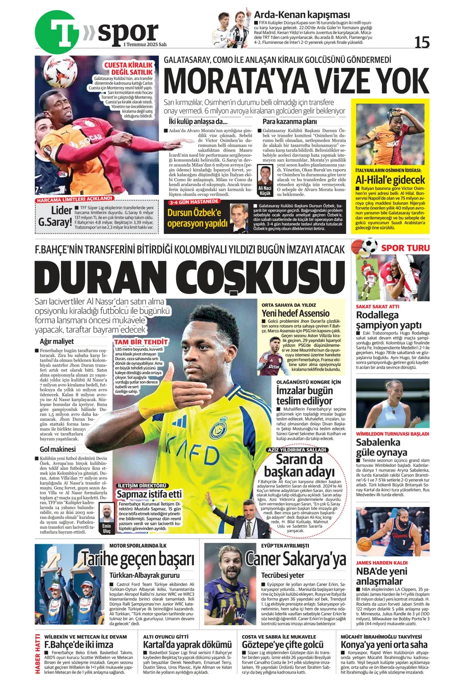 "Fenerbahçe'den Thomas Partey operasyonu" | Sporun manşetleri - 1