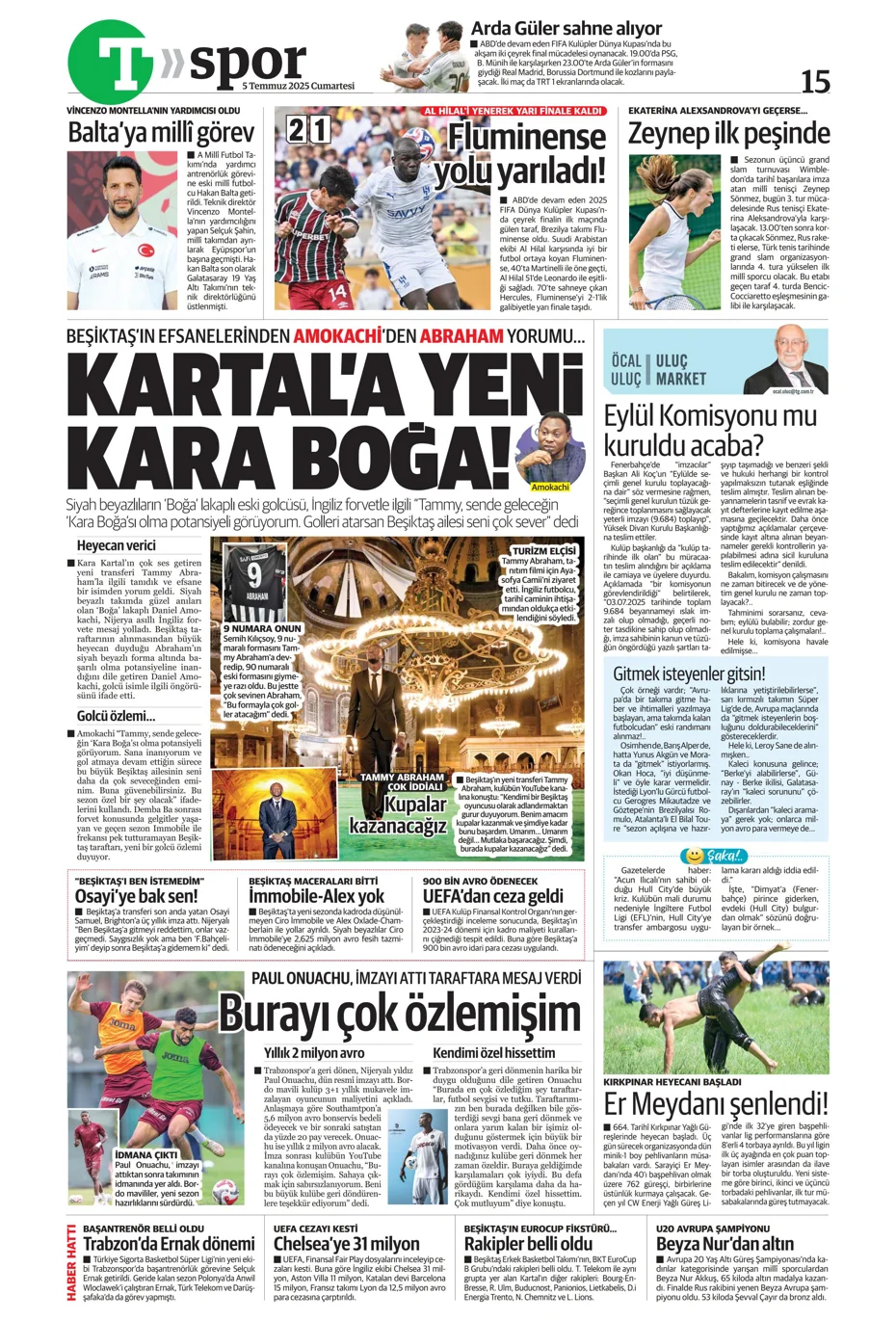 "Orkun Kökçü kararını verdi" | Sporun manşetleri (5 Temmuz 2025) - 1