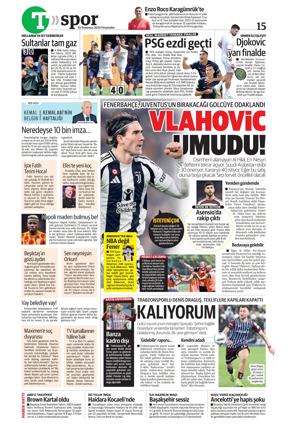 "Fenerbahçe'den Kerem Aktürkoğlu bombası" | Sporun manşetleri - 1