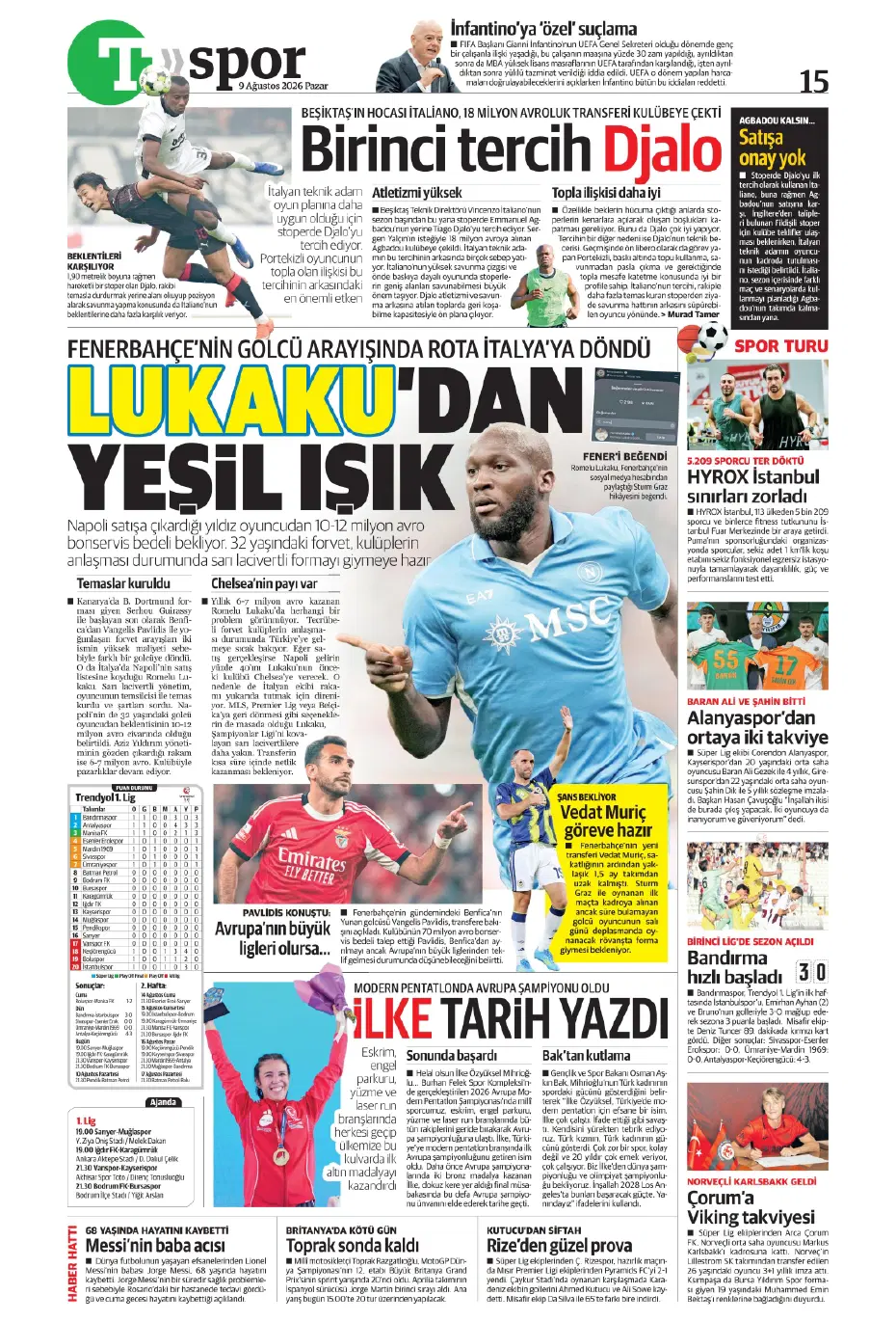 Fenerbahçe'de yaprak dökümü! Çağlar Söyüncü dahil tam 11 futbolcu | Sporun manşetleri - 9 Fenerbahçe'de yaprak dökümü! Çağlar Söyüncü dahil tam 11 futbolcu | Sporun manşetleri - 9