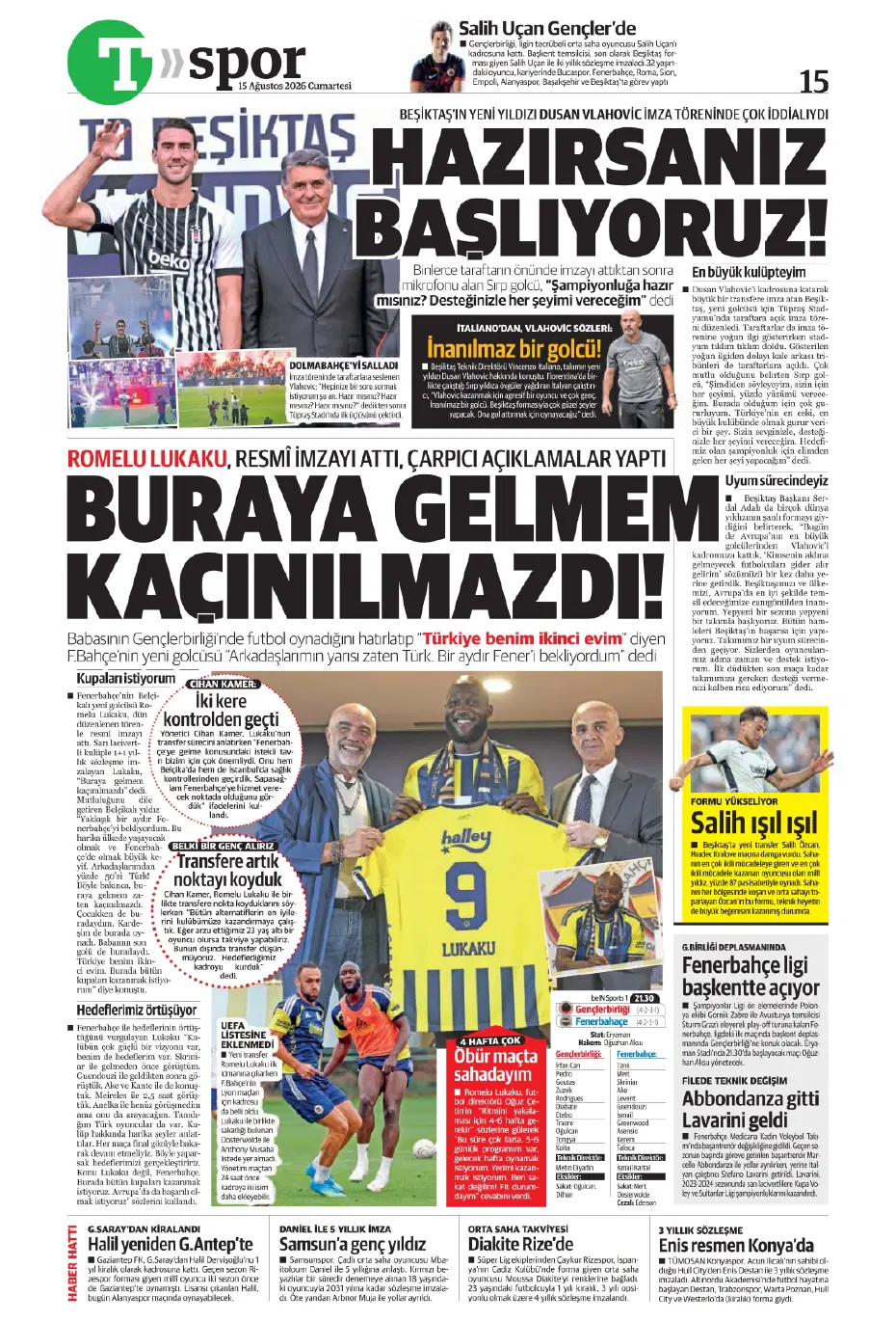 "Darwin Nunez geliyor" | Sporun manşetleri - 25 "Darwin Nunez geliyor" | Sporun manşetleri - 25
