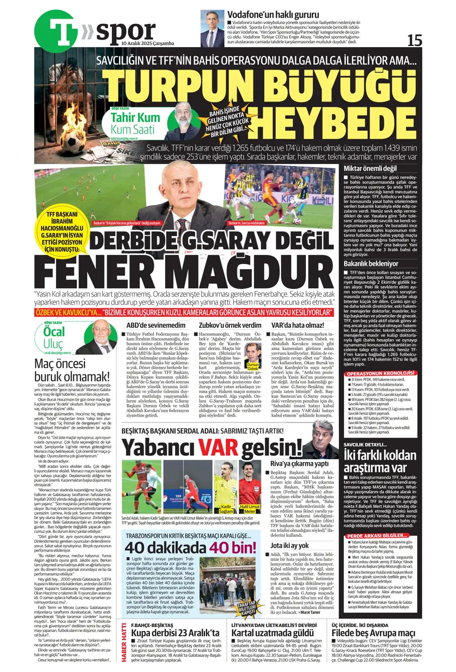 "Galatasaray 10 saniyede yıkıldı" | Sporun manşetleri - 18