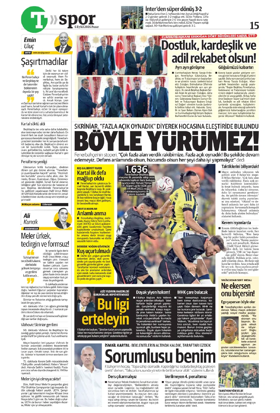 "Kadıköy'ün kralı Kartal" | Sporun manşetleri - 11 "Kadıköy'ün kralı Kartal" | Sporun manşetleri - 11
