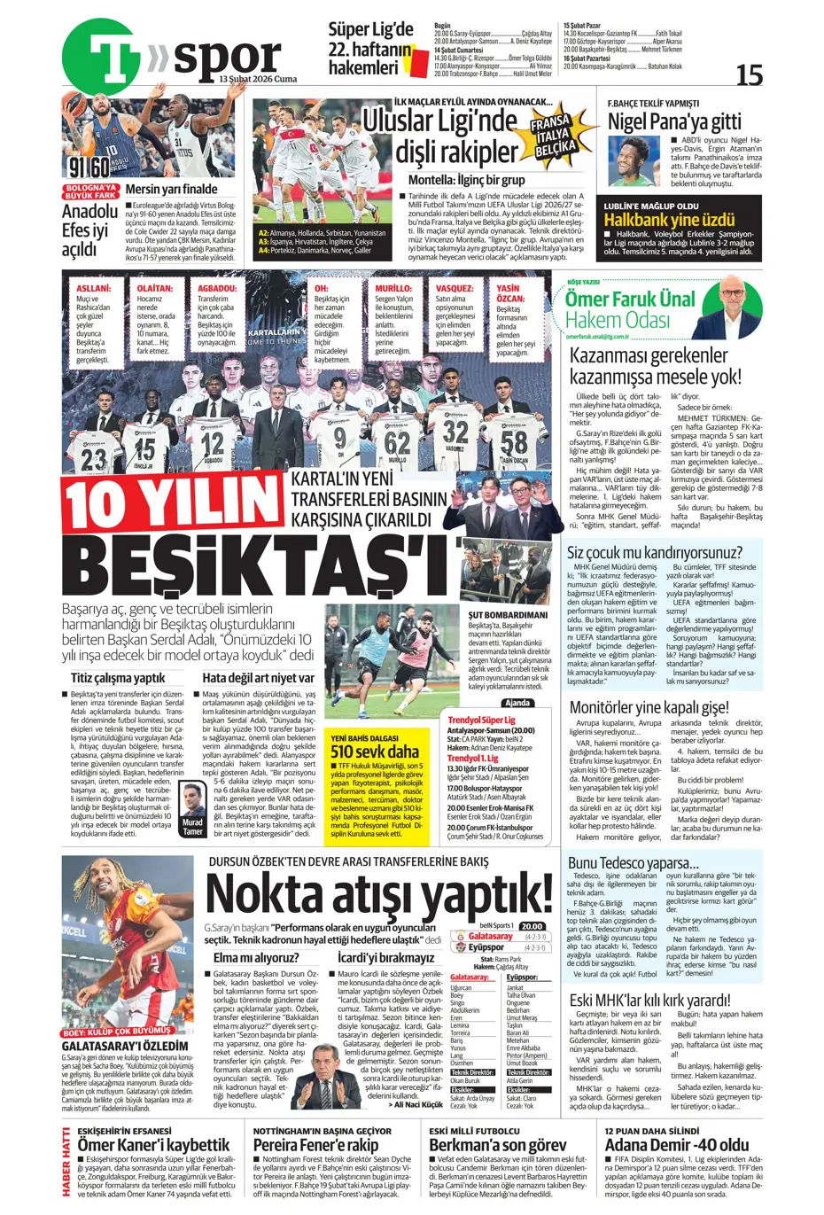 "Tedesco teklifi kabul etmeye yakın" | Sporun manşetleri - 14