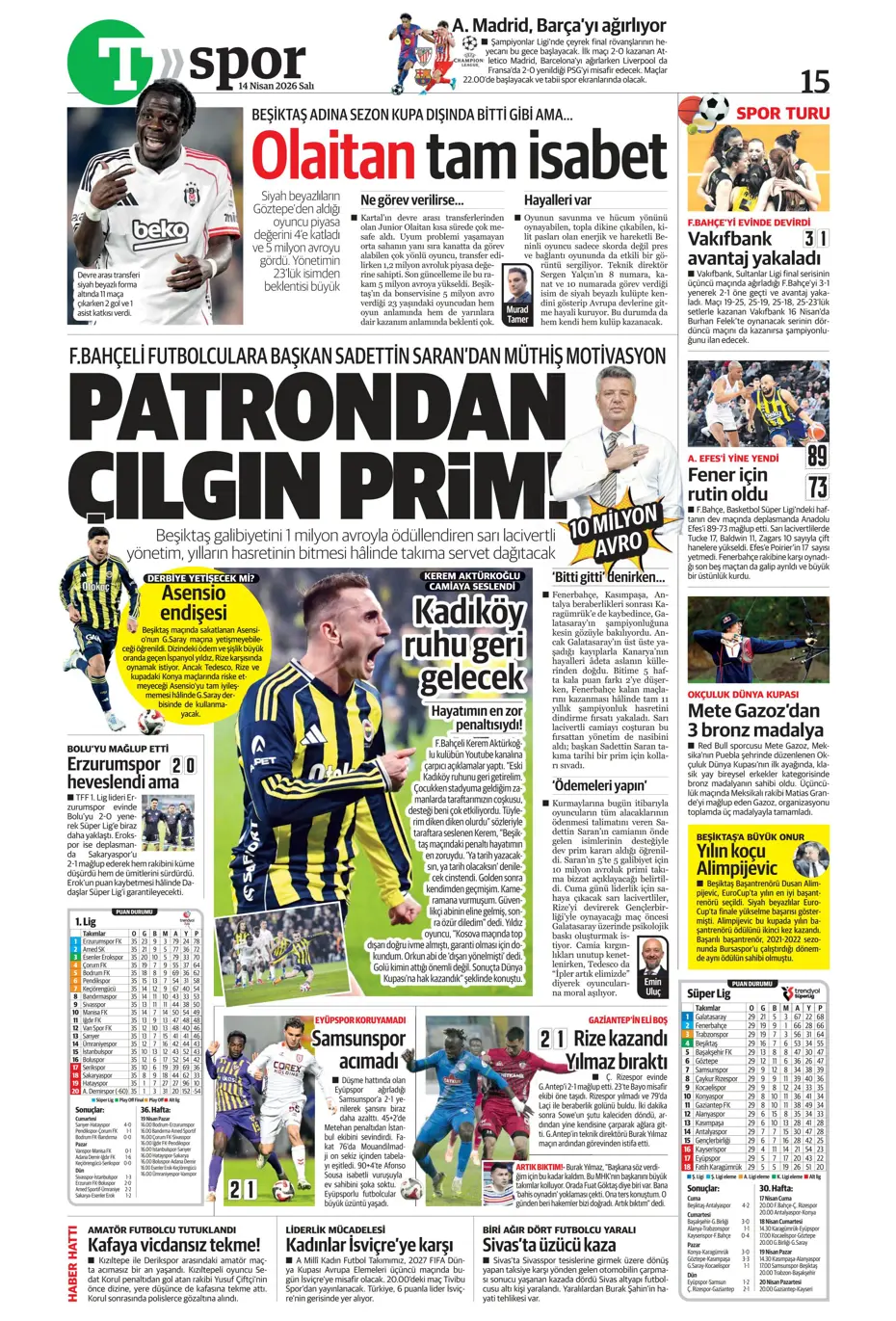Tedesco takımdan ayrılmasına izin verdi, Fenerbahçe'ye veda ediyor | Sporun manşetleri - 25