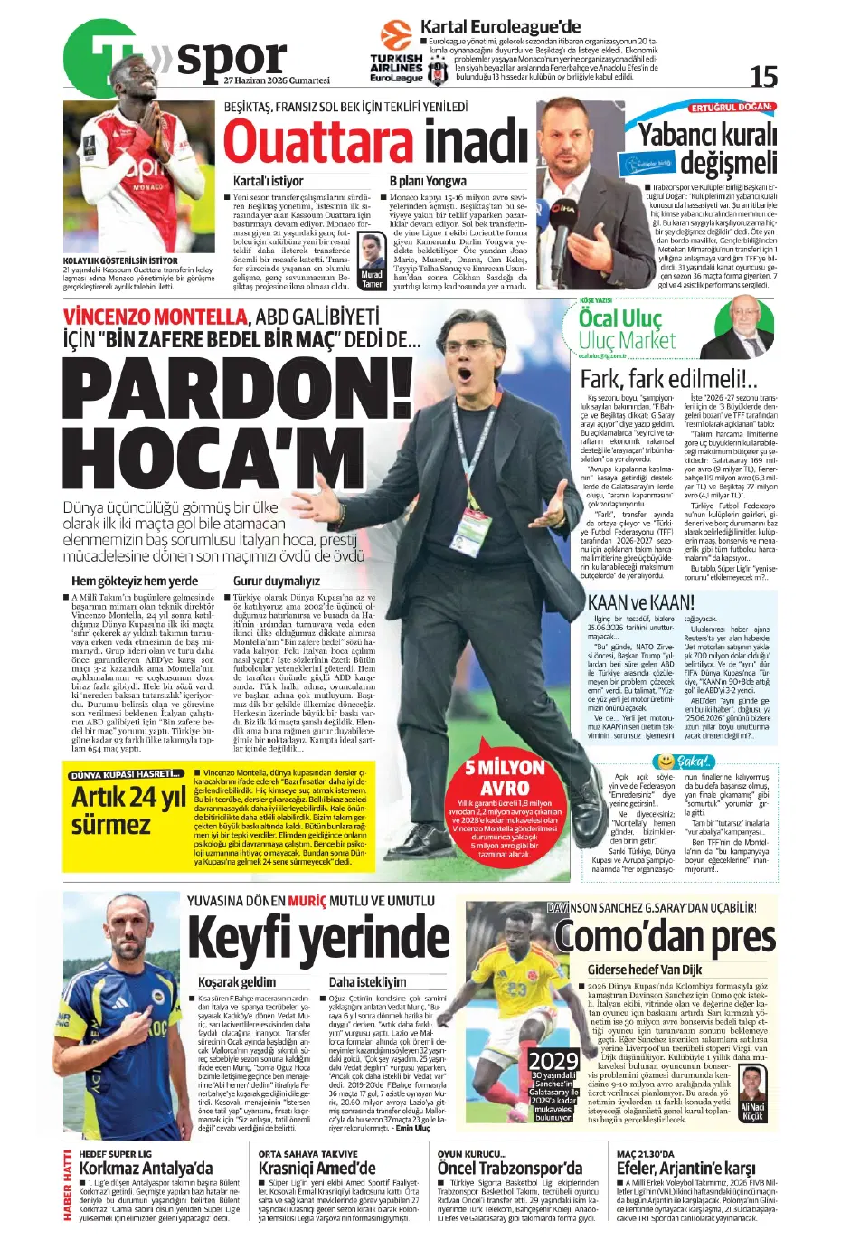 "Fenerbahçe'den bomba hamle: Oyarzabal" | Sporun manşetleri - 23