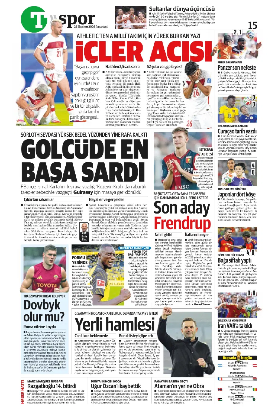 İsmail Kartal'dan Sidiki Cherif'le ilgili karar çıktı | Sporun manşetleri - 15 İsmail Kartal'dan Sidiki Cherif'le ilgili karar çıktı | Sporun manşetleri - 15
