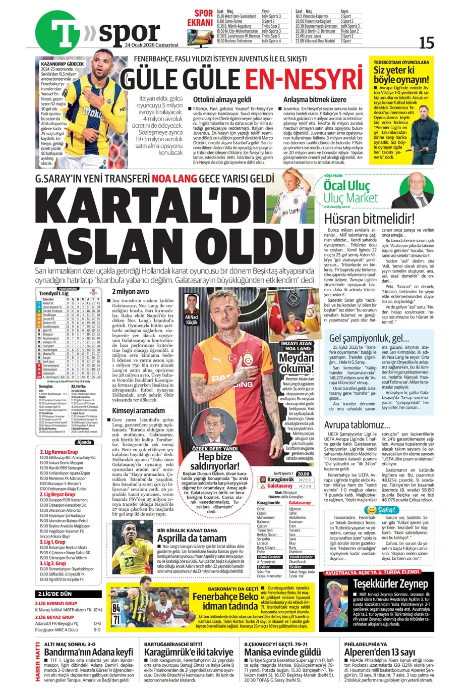 "Yaser Asprilla, Galatasaray'da" | Sporun manşetleri - 13