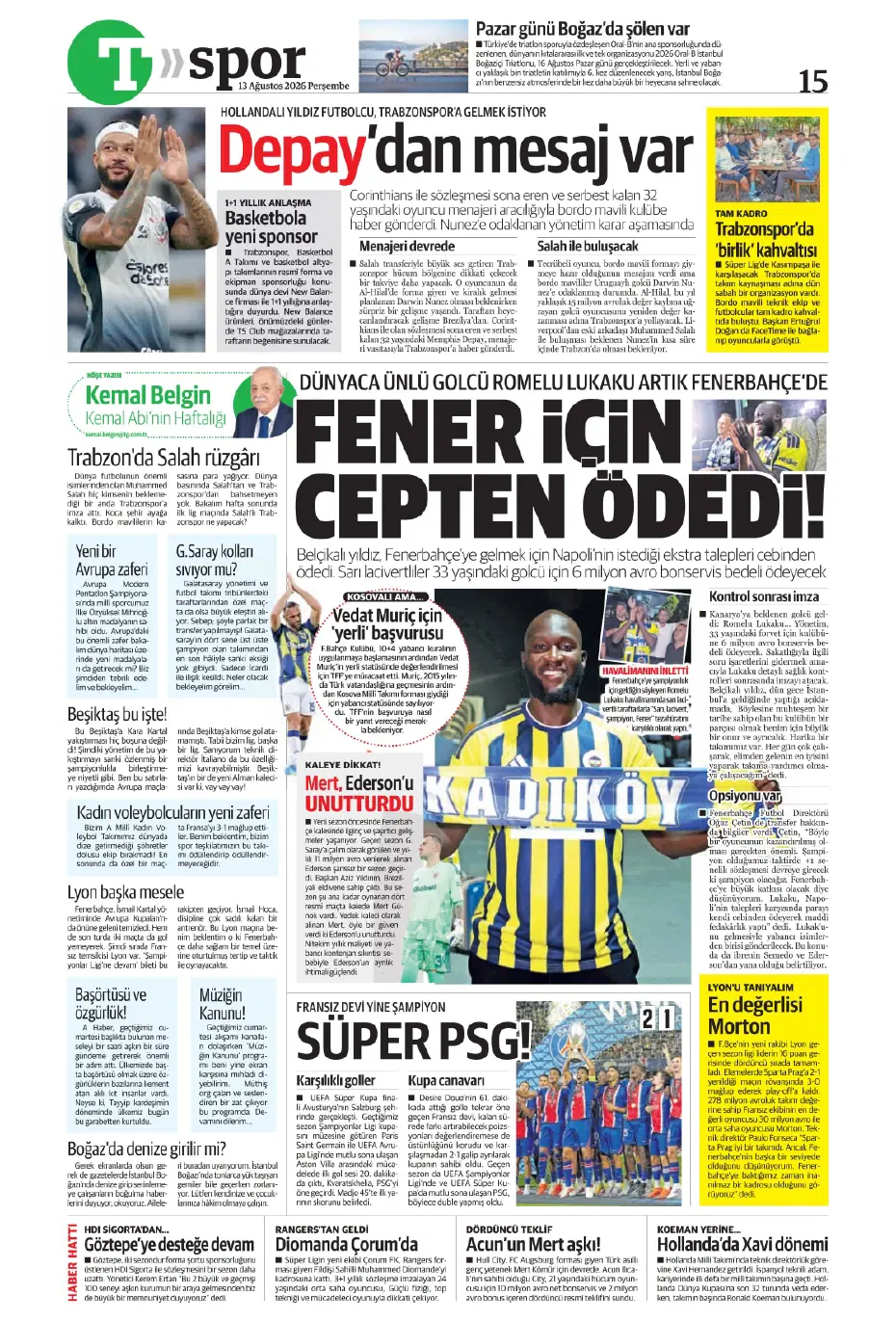 Yüksel Yıldırım, Fenerbahçe'den flaş bir transfer yapıyor | Sporun manşetleri - 12 Yüksel Yıldırım, Fenerbahçe'den flaş bir transfer yapıyor | Sporun manşetleri - 12