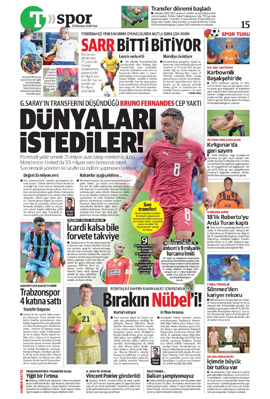 Ve Fenerbahçe'ye Konyaspor'dan Adil Demirbağ cevabı geldi | Sporun manşetleri - 19