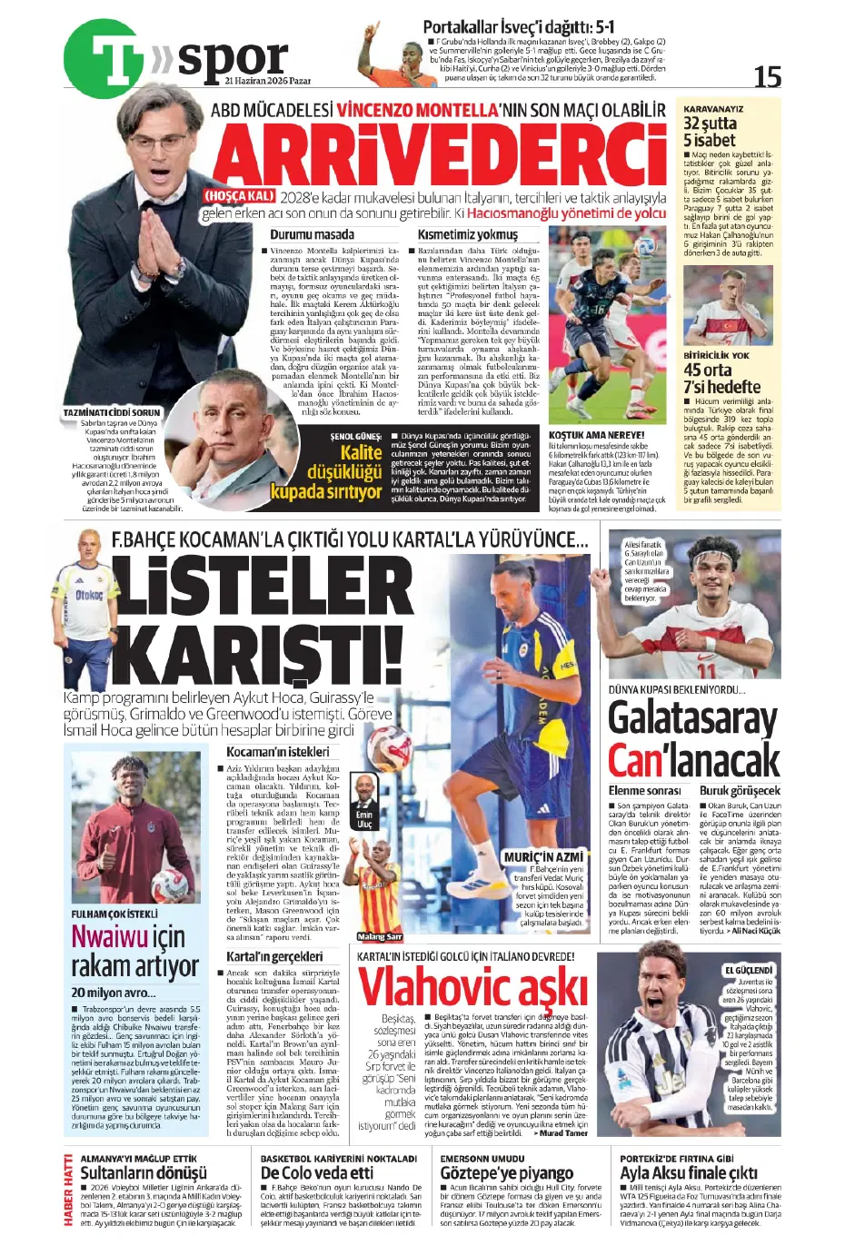 İsmail Kartal sonrası Cengiz Ünder kararı | Sporun manşetleri - 19