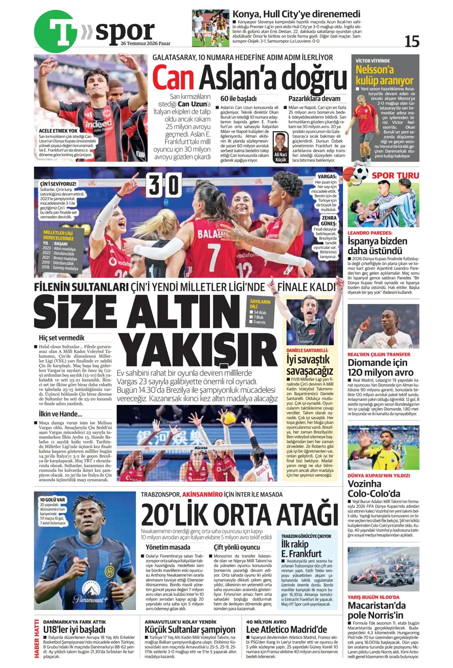 "Darwin Nunez geliyor" | Sporun manşetleri - 18