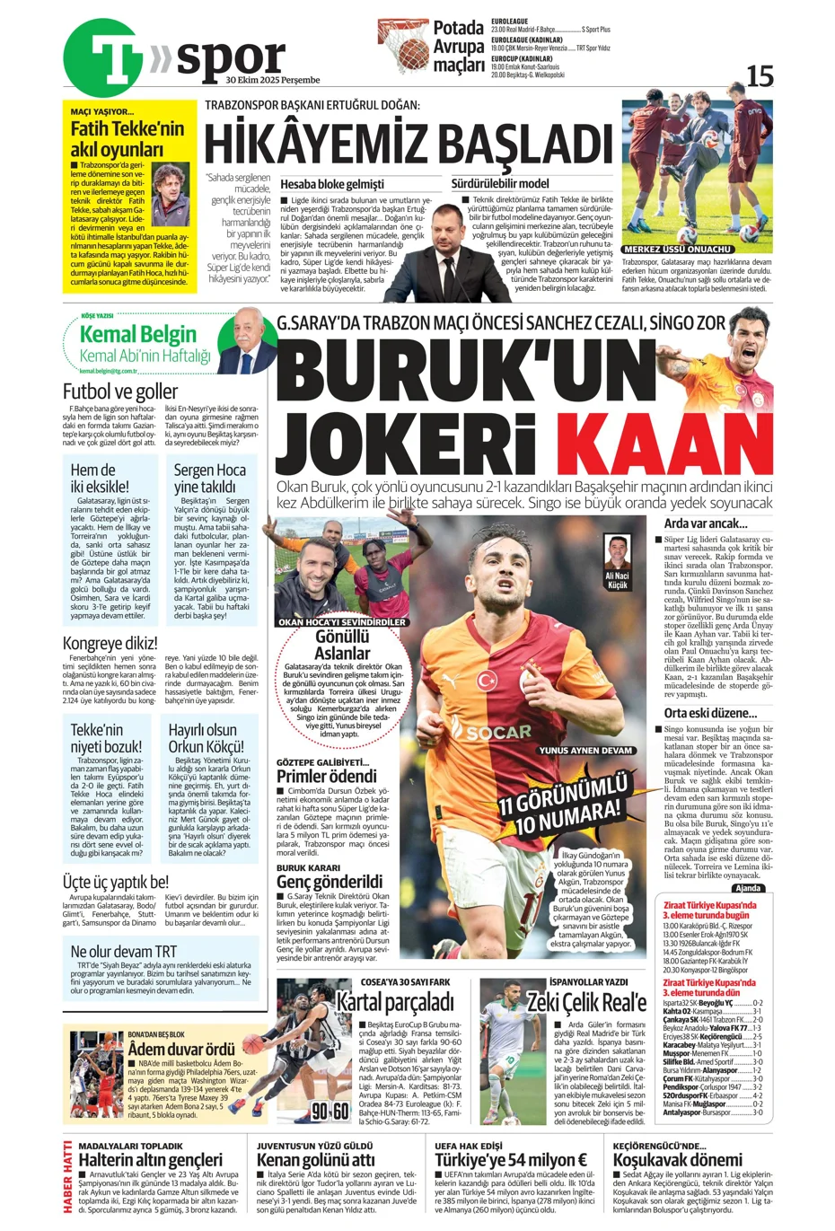 "Talisca teklife "Evet" dedi" | Sporun manşetleri - 1