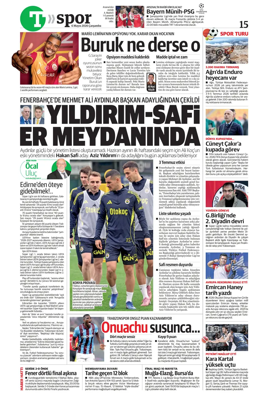 Sadettin Saran giderayak 3 yıldızı Fenerbahçe'ye kazandırıyor | Sporun manşetleri - 20 Sadettin Saran giderayak 3 yıldızı Fenerbahçe'ye kazandırıyor | Sporun manşetleri - 20